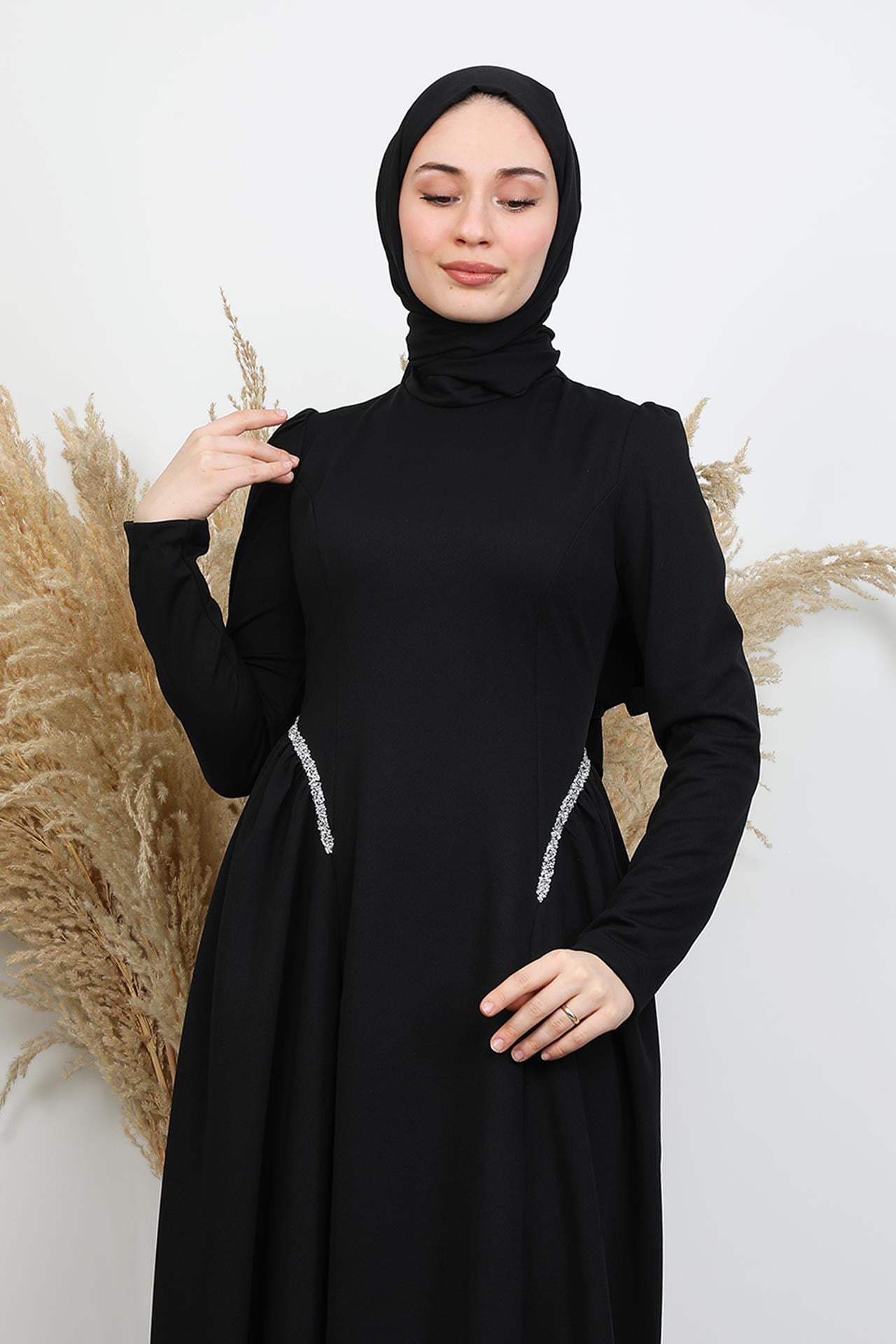 Polyana Krep Abiye Siyah