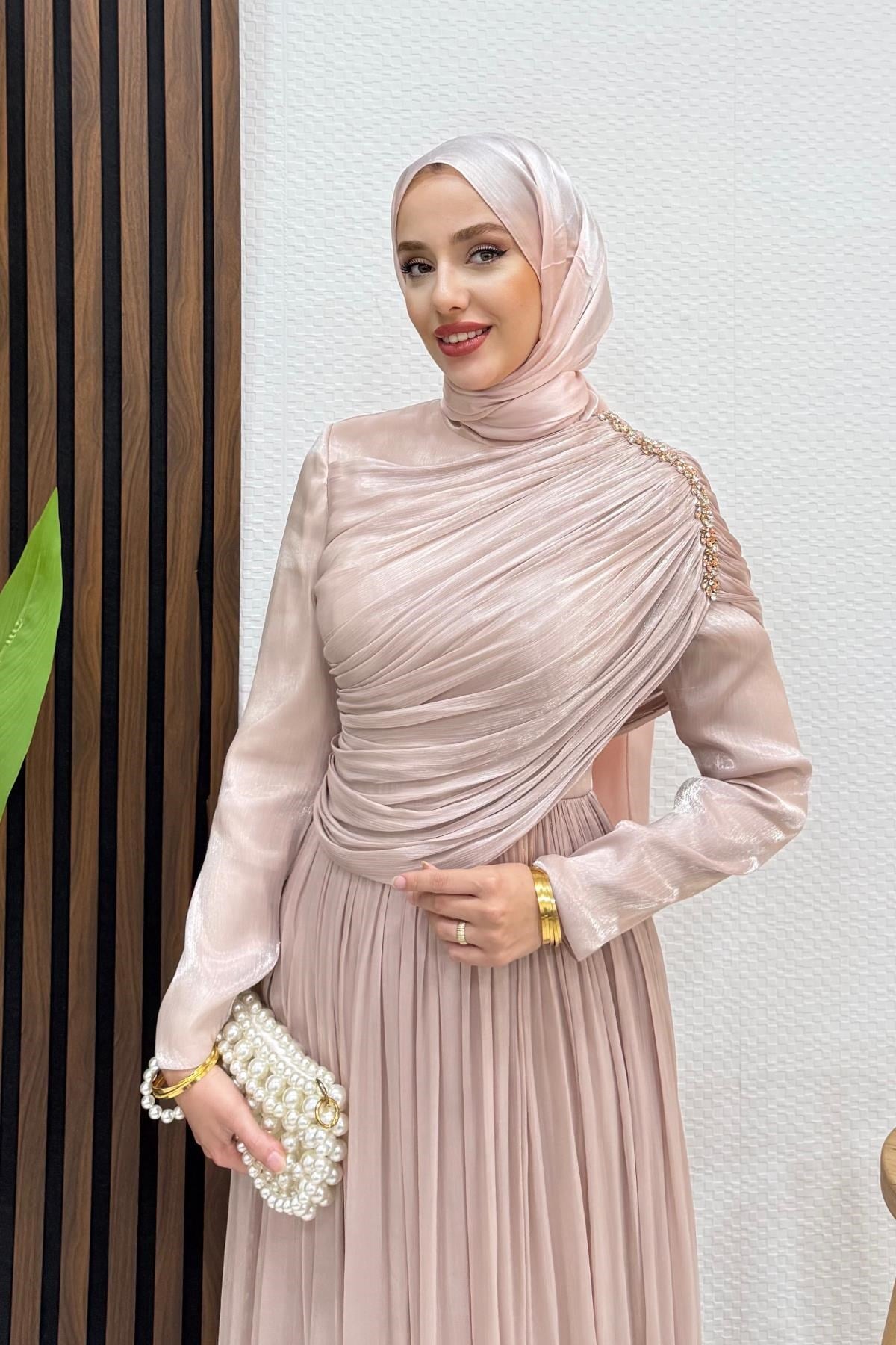 Sanya Yoryo Abiye Soft Pembe