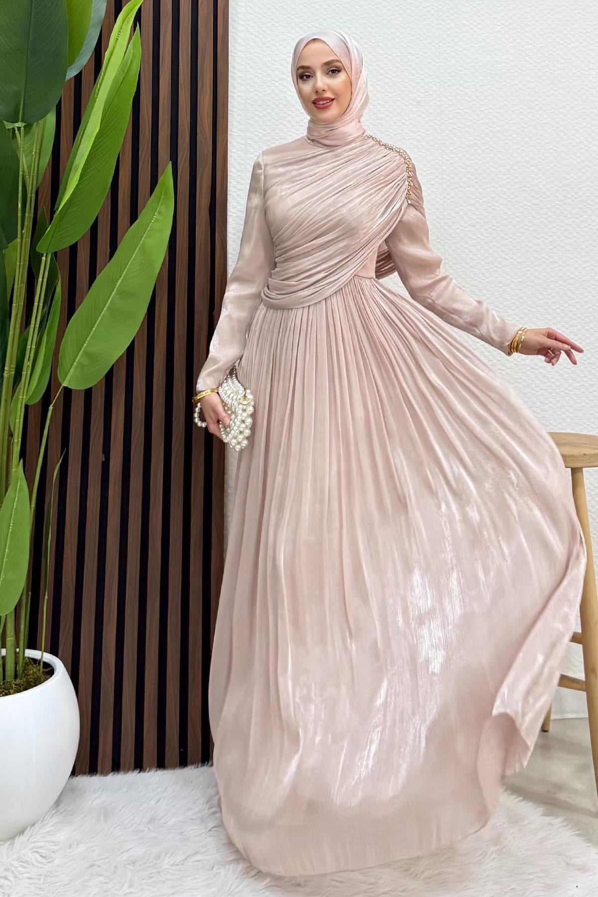 Sanya Yoryo Abiye Soft Pembe