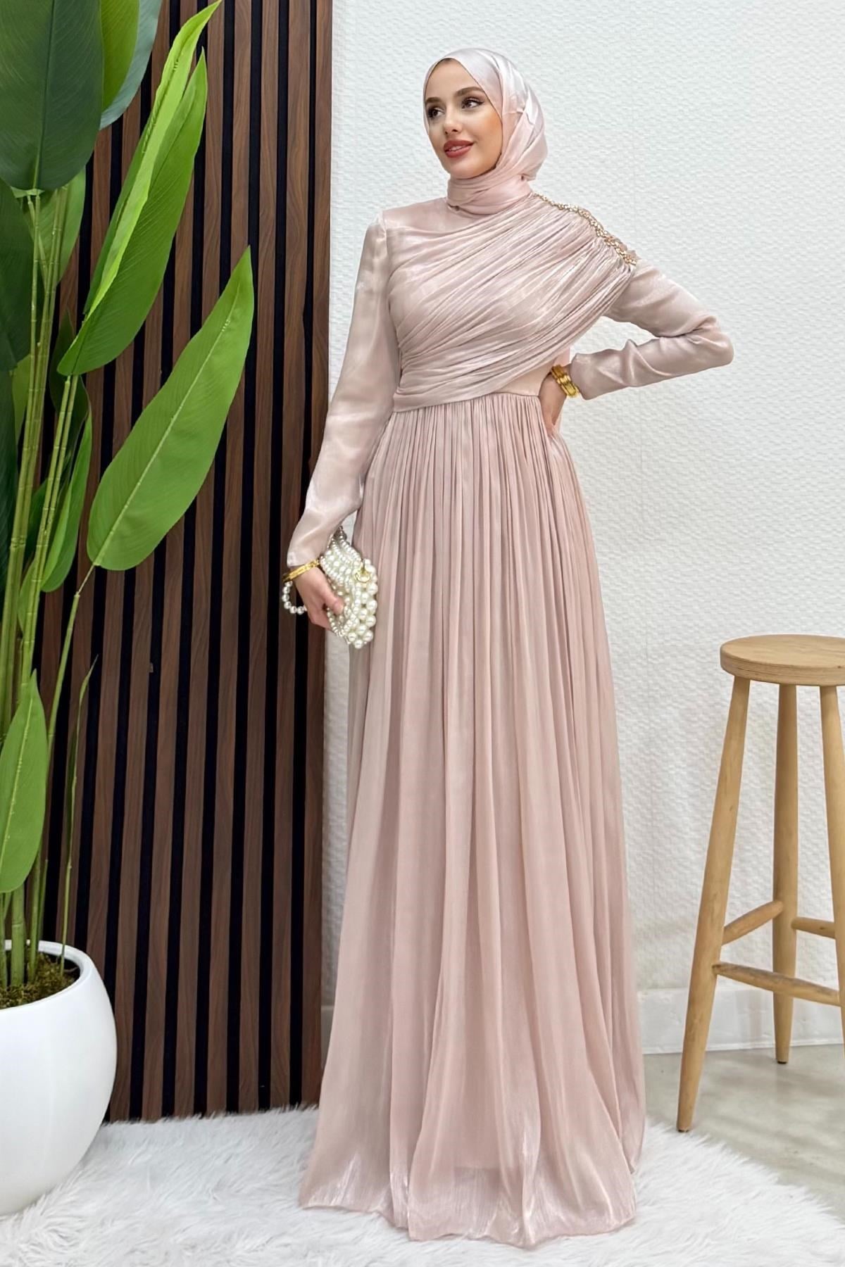 Sanya Yoryo Abiye Soft Pembe
