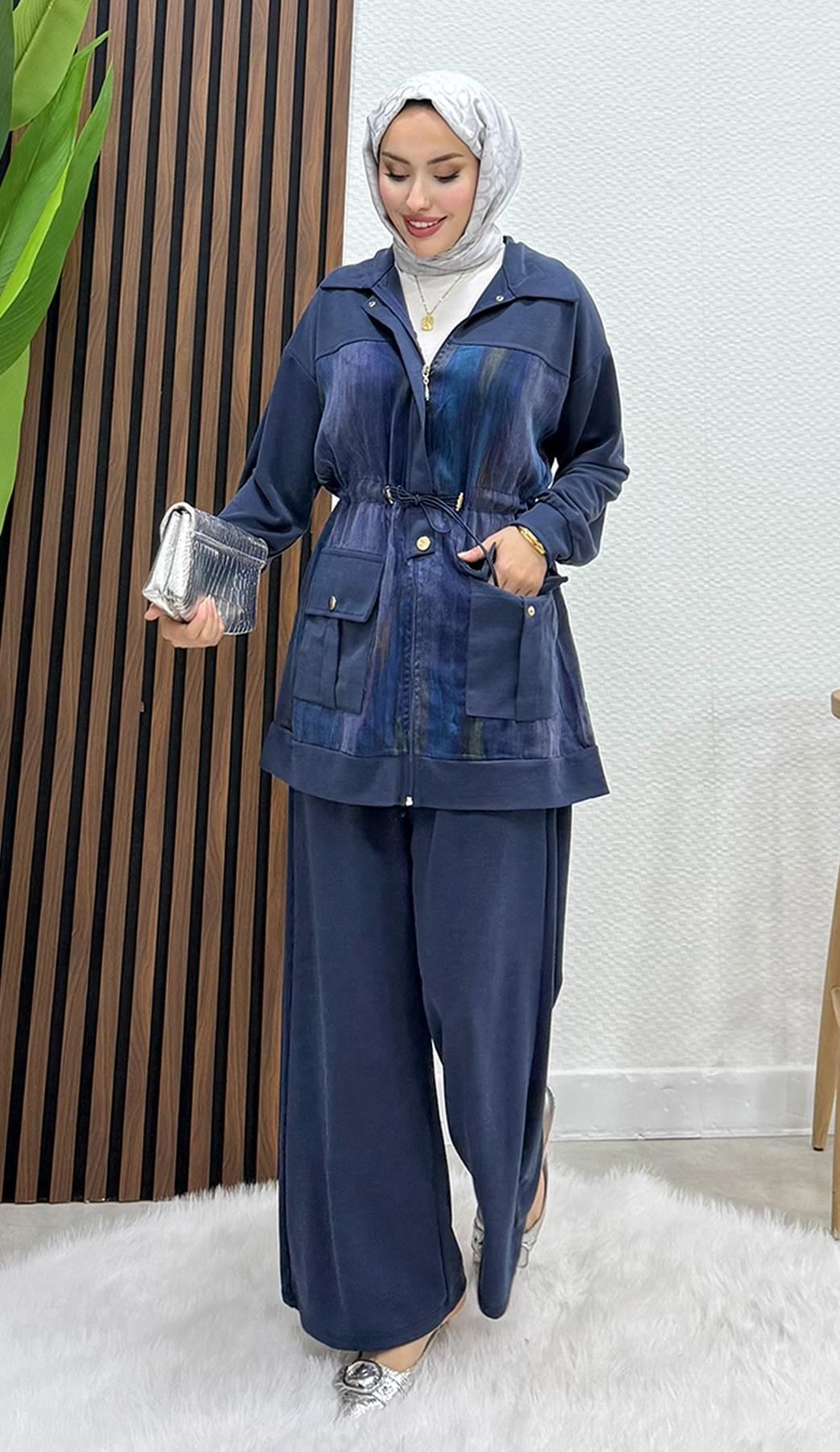 Sarah Fermuarlı Takım Lacivert