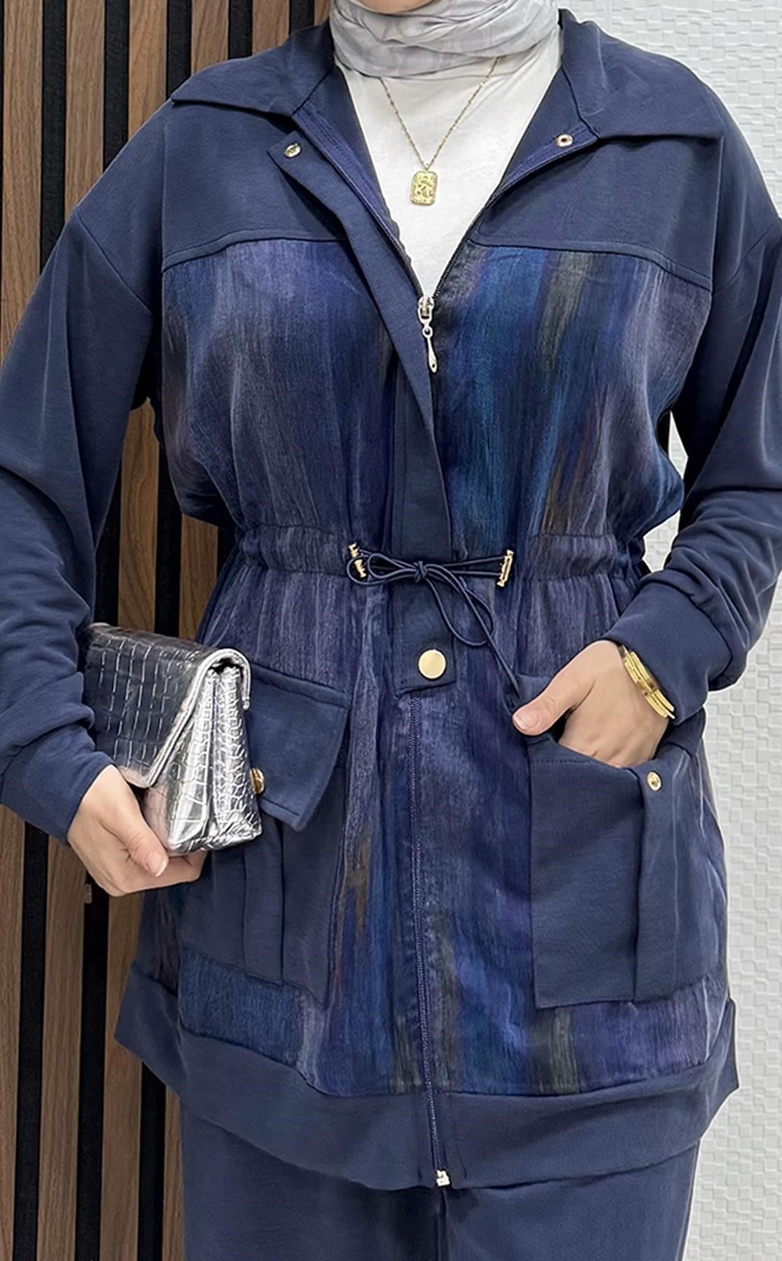 Sarah Fermuarlı Takım Lacivert