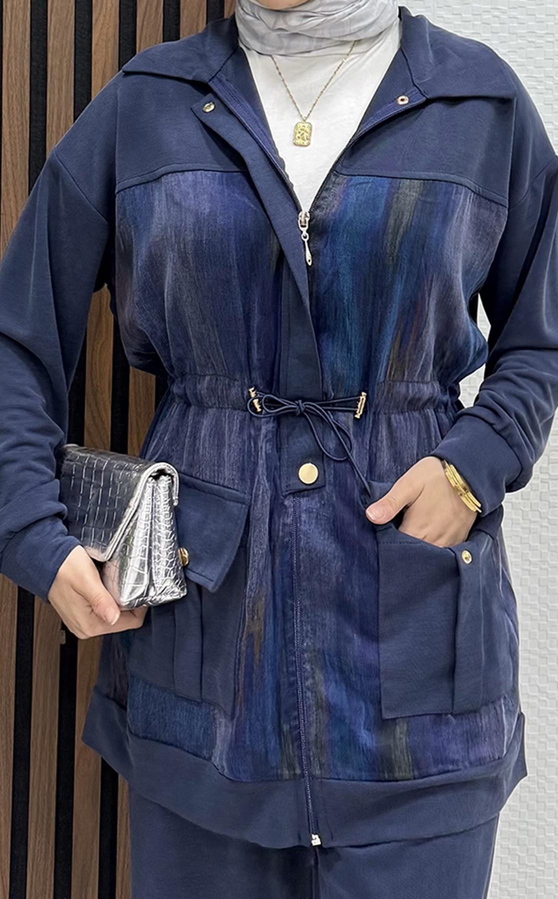Sarah Fermuarlı Takım Lacivert