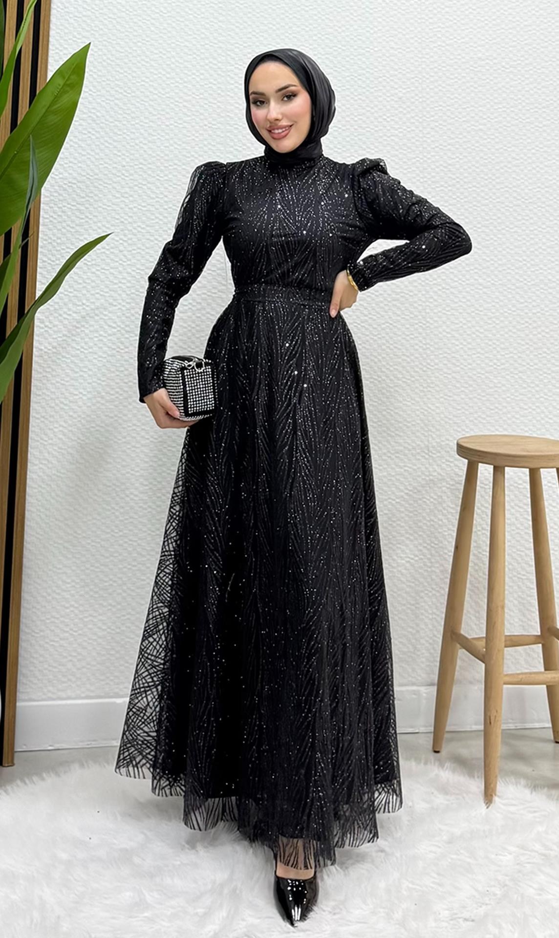 Selma Simli Abiye Siyah