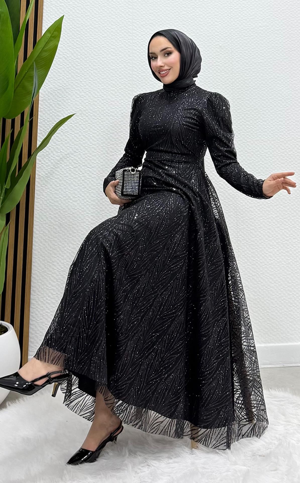 Selma Simli Abiye Siyah