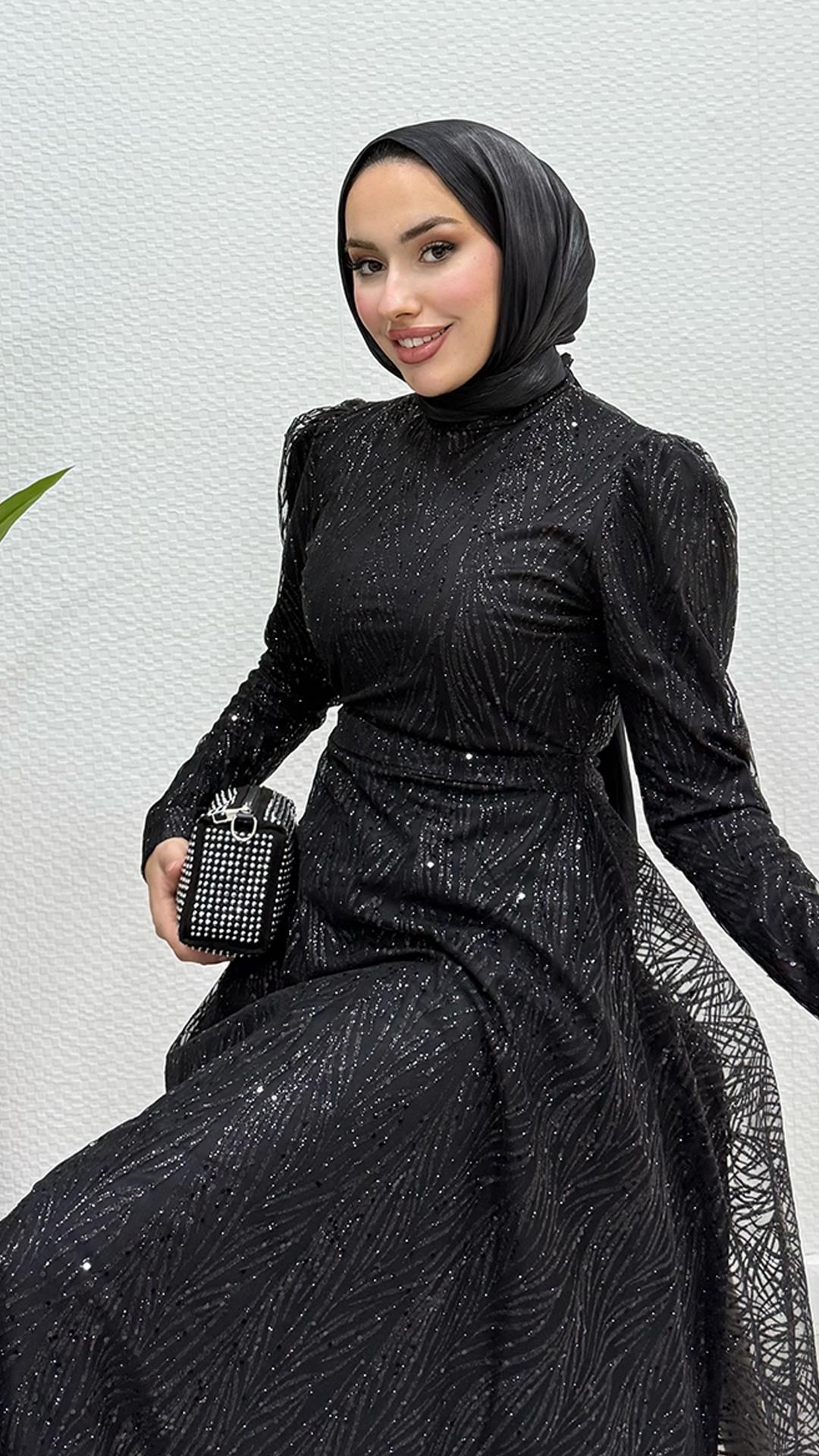 Selma Simli Abiye Siyah