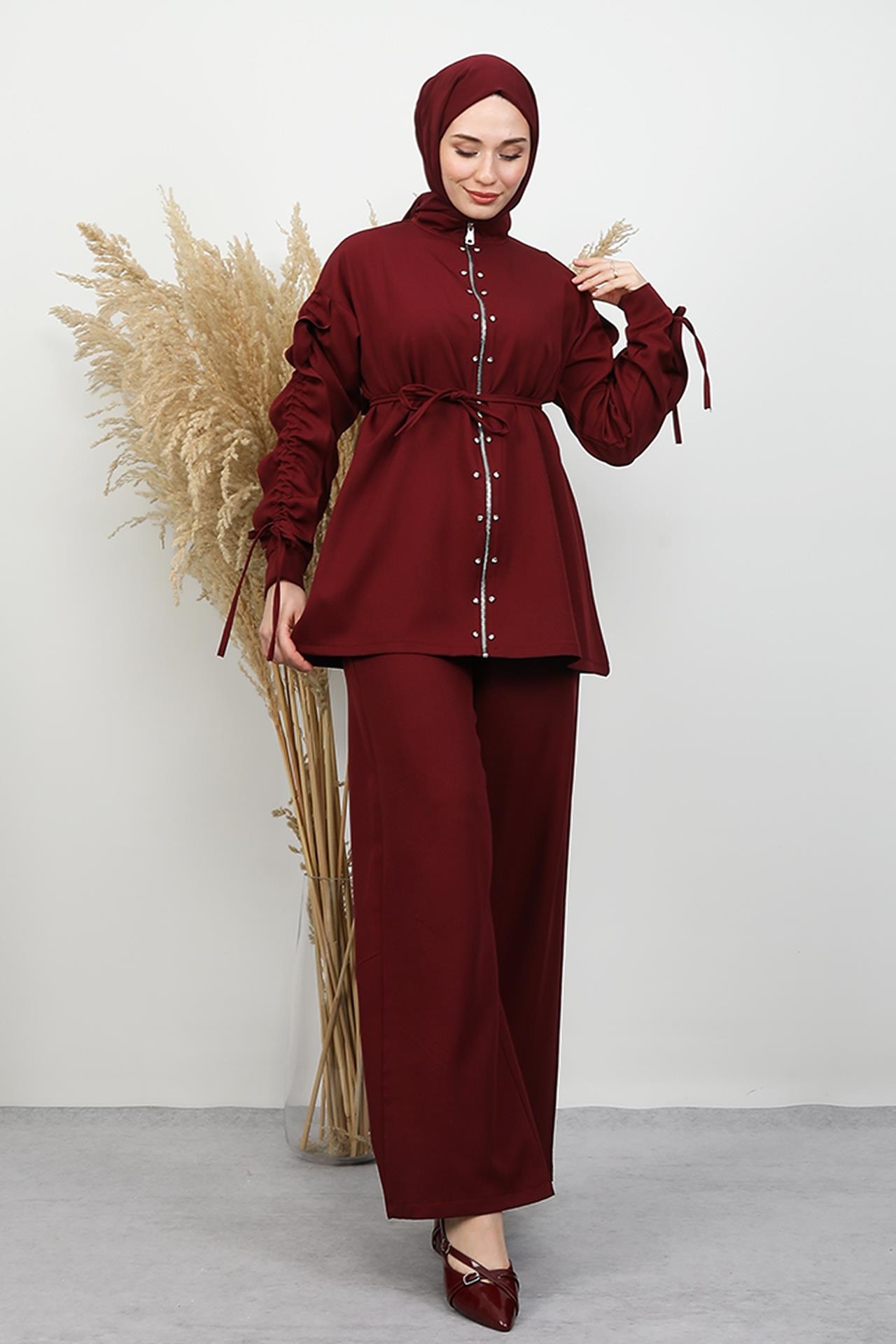 Şimal Tesettür Takım Bordo