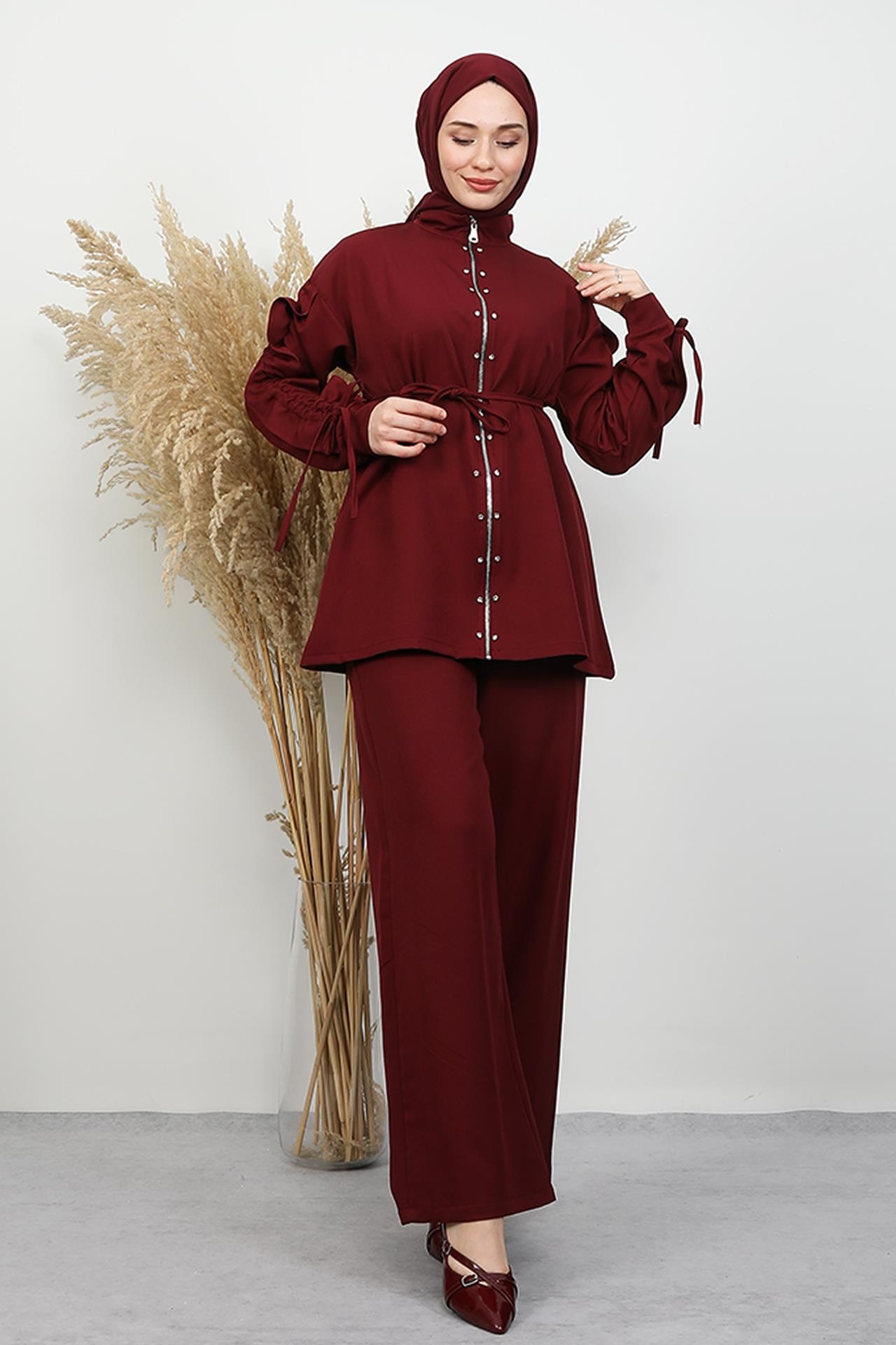 Şimal Tesettür Takım Bordo