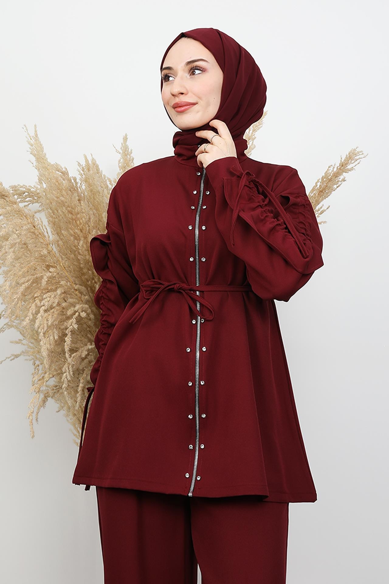 Şimal Tesettür Takım Bordo