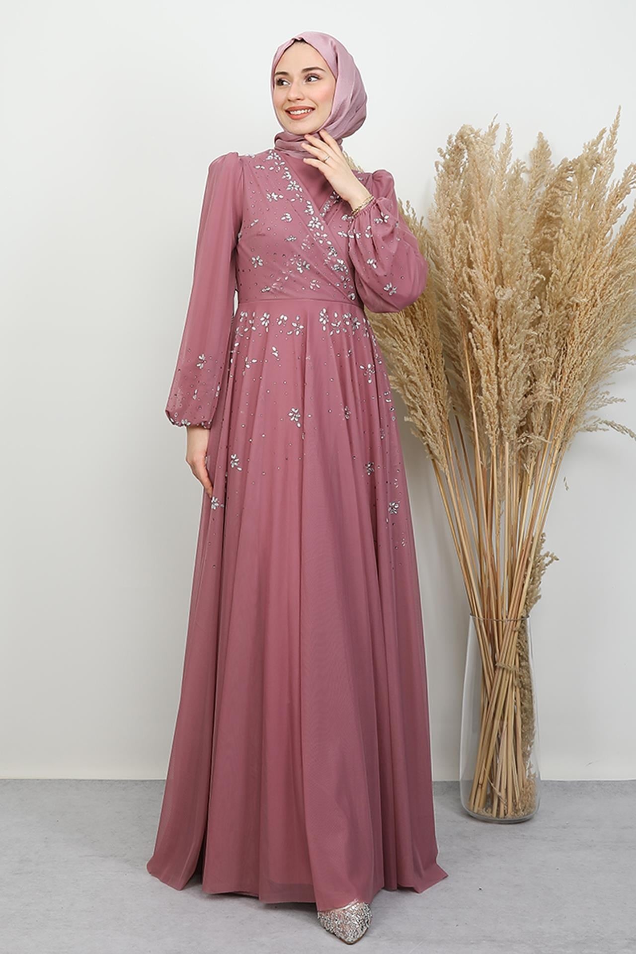 Şirin Tül Abiye Soft Pembe