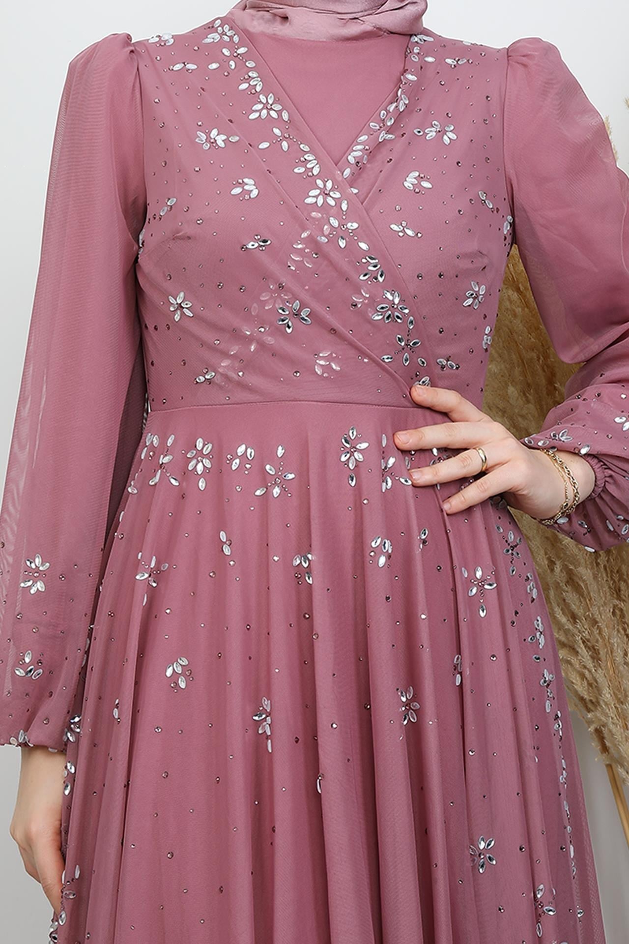 Şirin Tül Abiye Soft Pembe