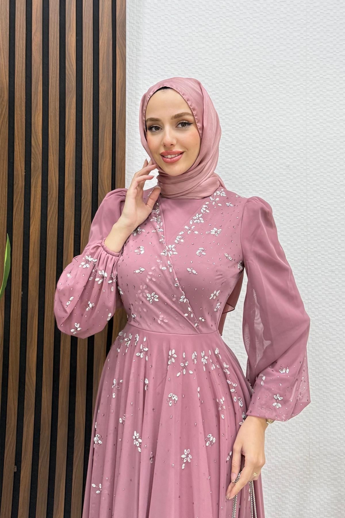 Şirin Tül Abiye Soft Pembe