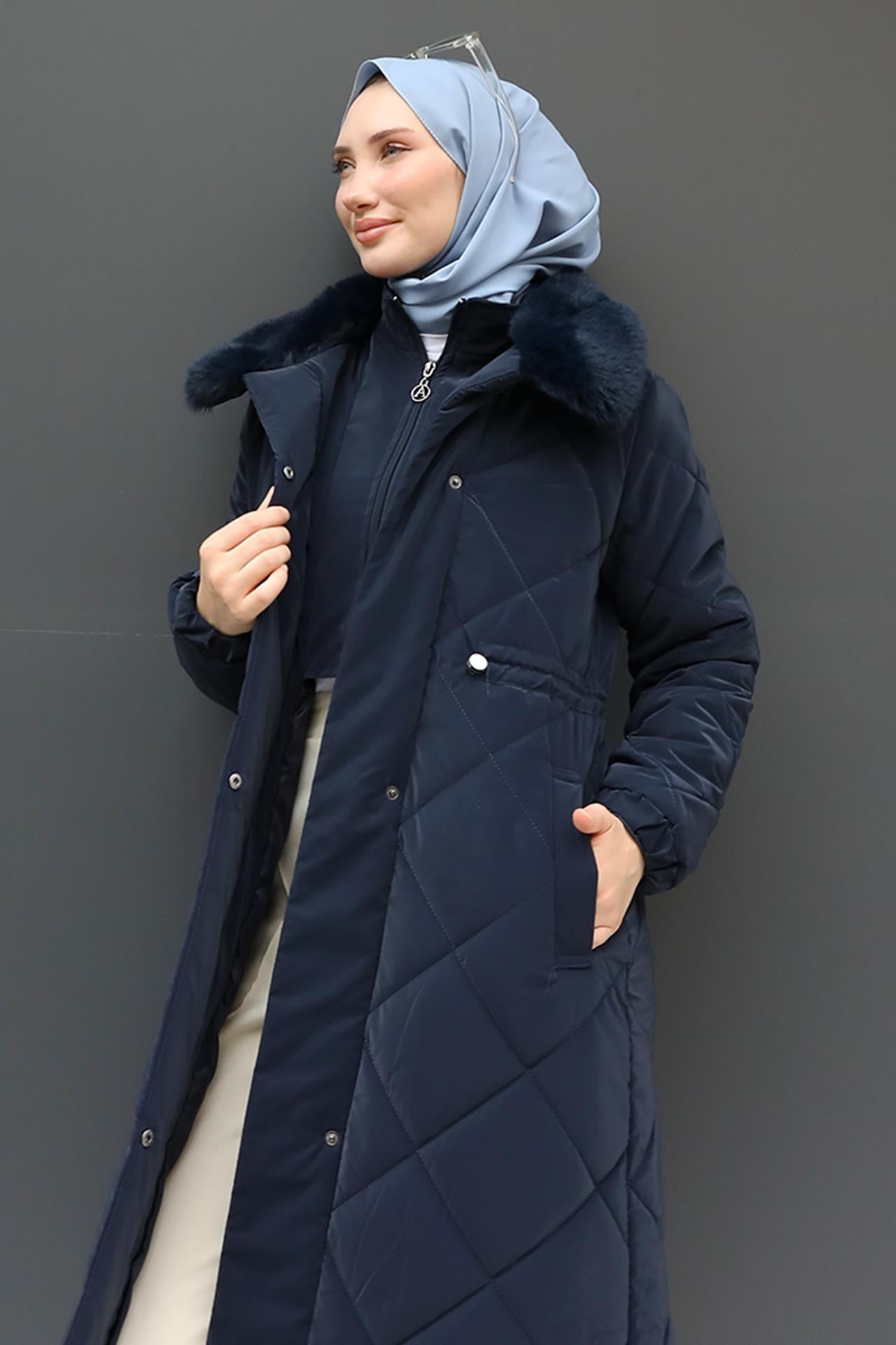 Şişme Anorak Mont Lacivert