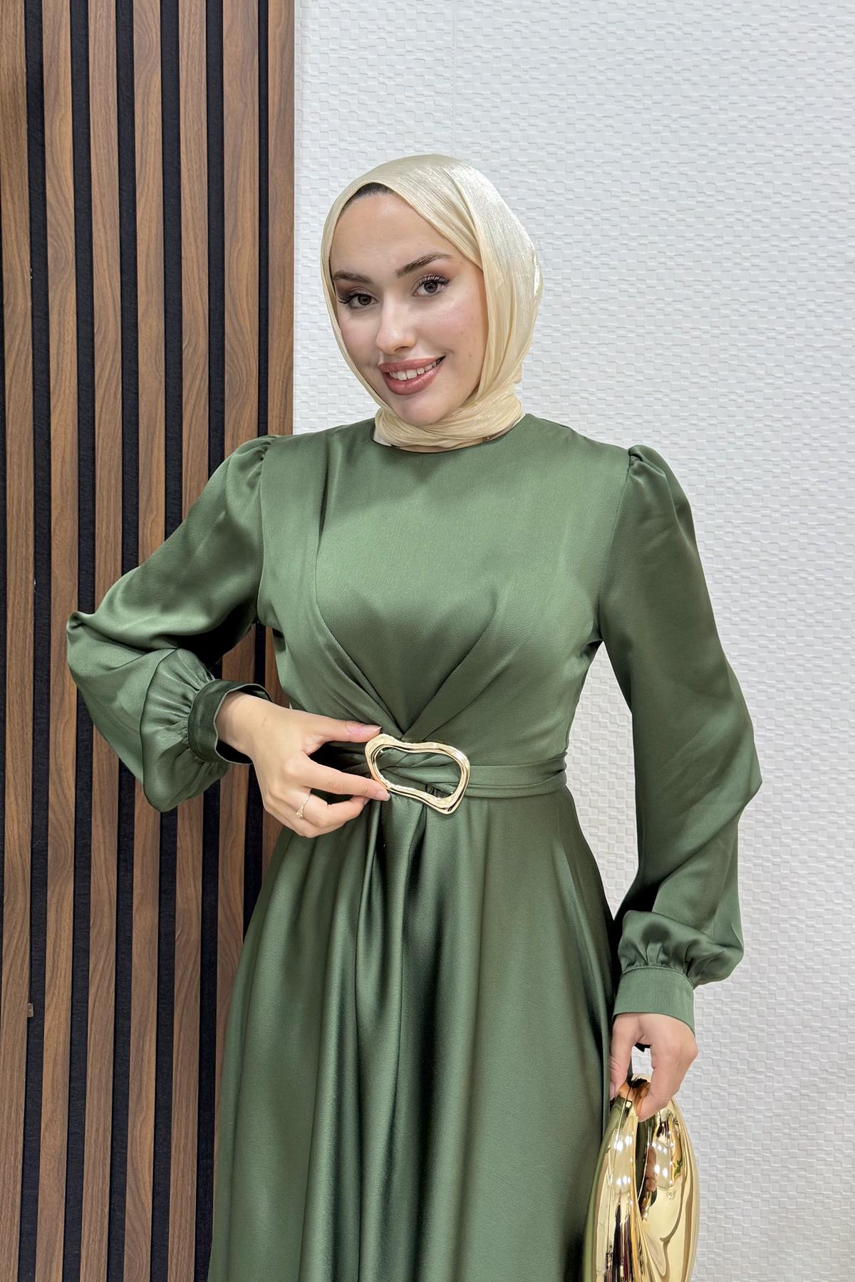 Tokalı Çapraz Bağlama Abiye Haki