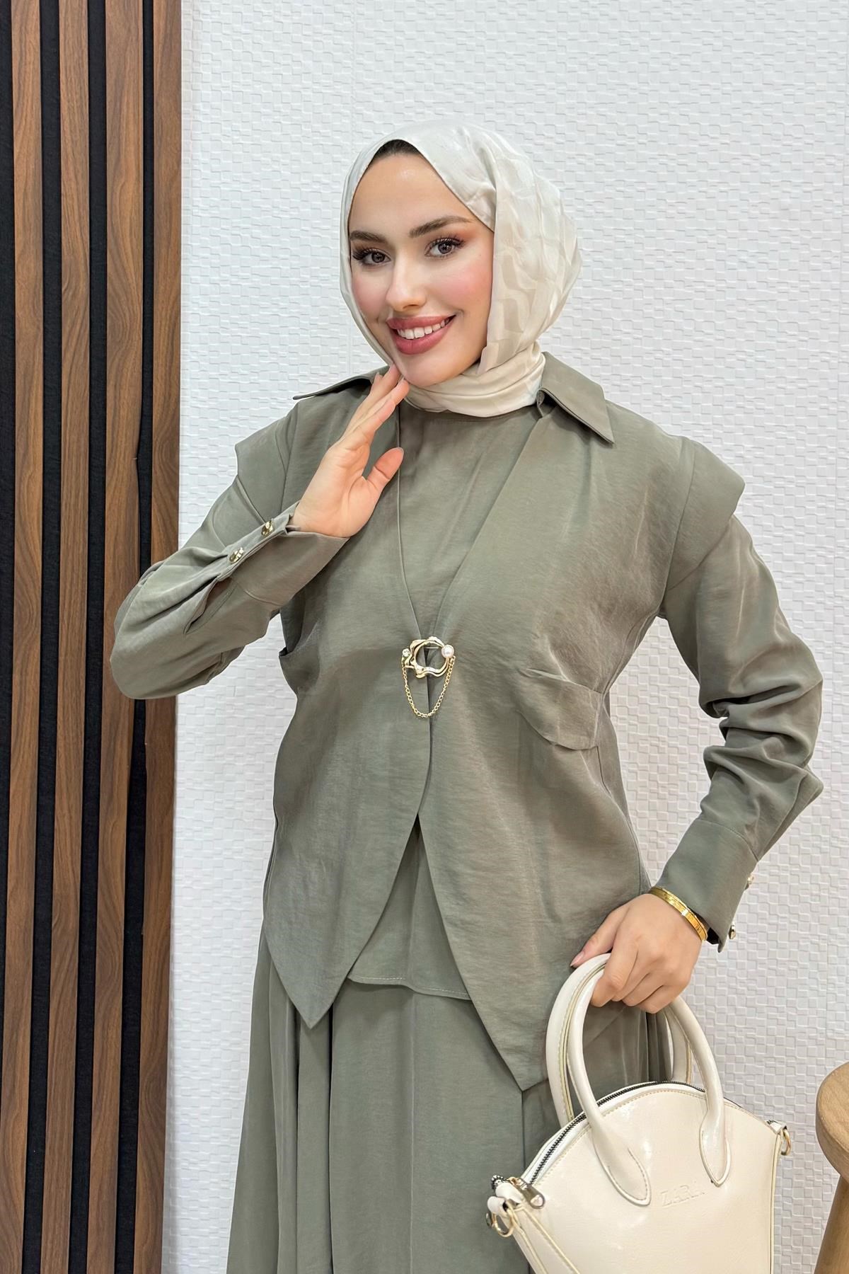 Yuka Üçlü Takım Soft Yeşil
