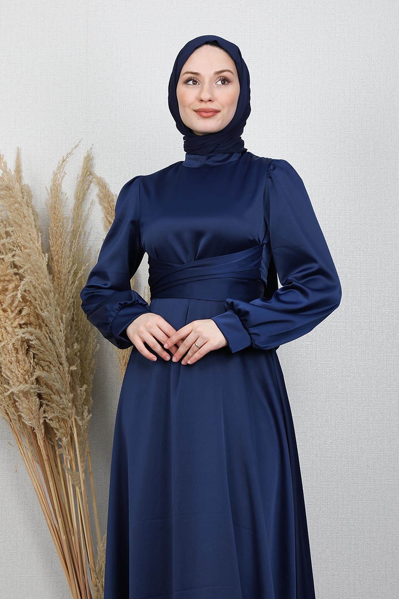 Zuhal Saten Abiye Lacivert