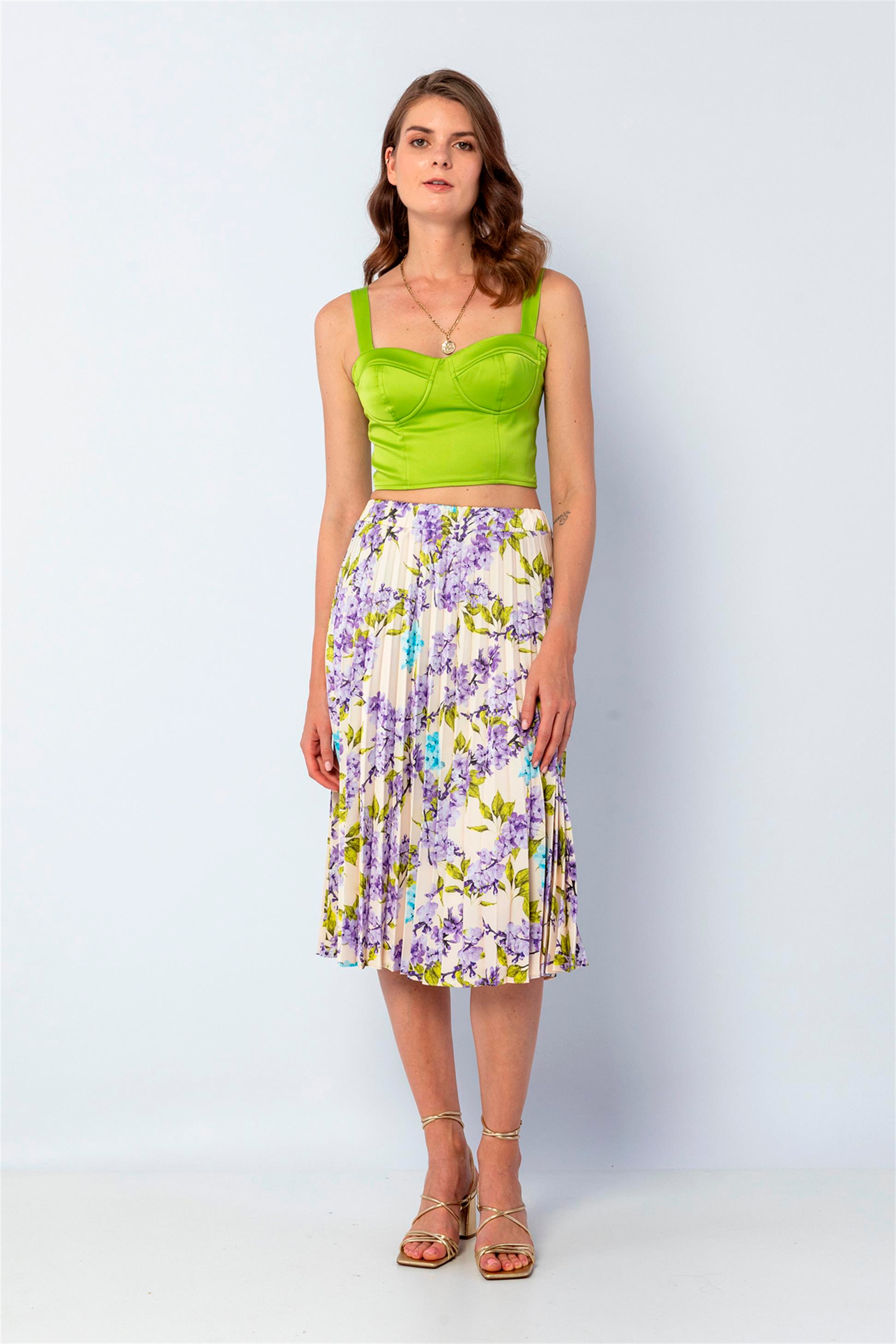 Metal Zipper Back Bustier Titanite