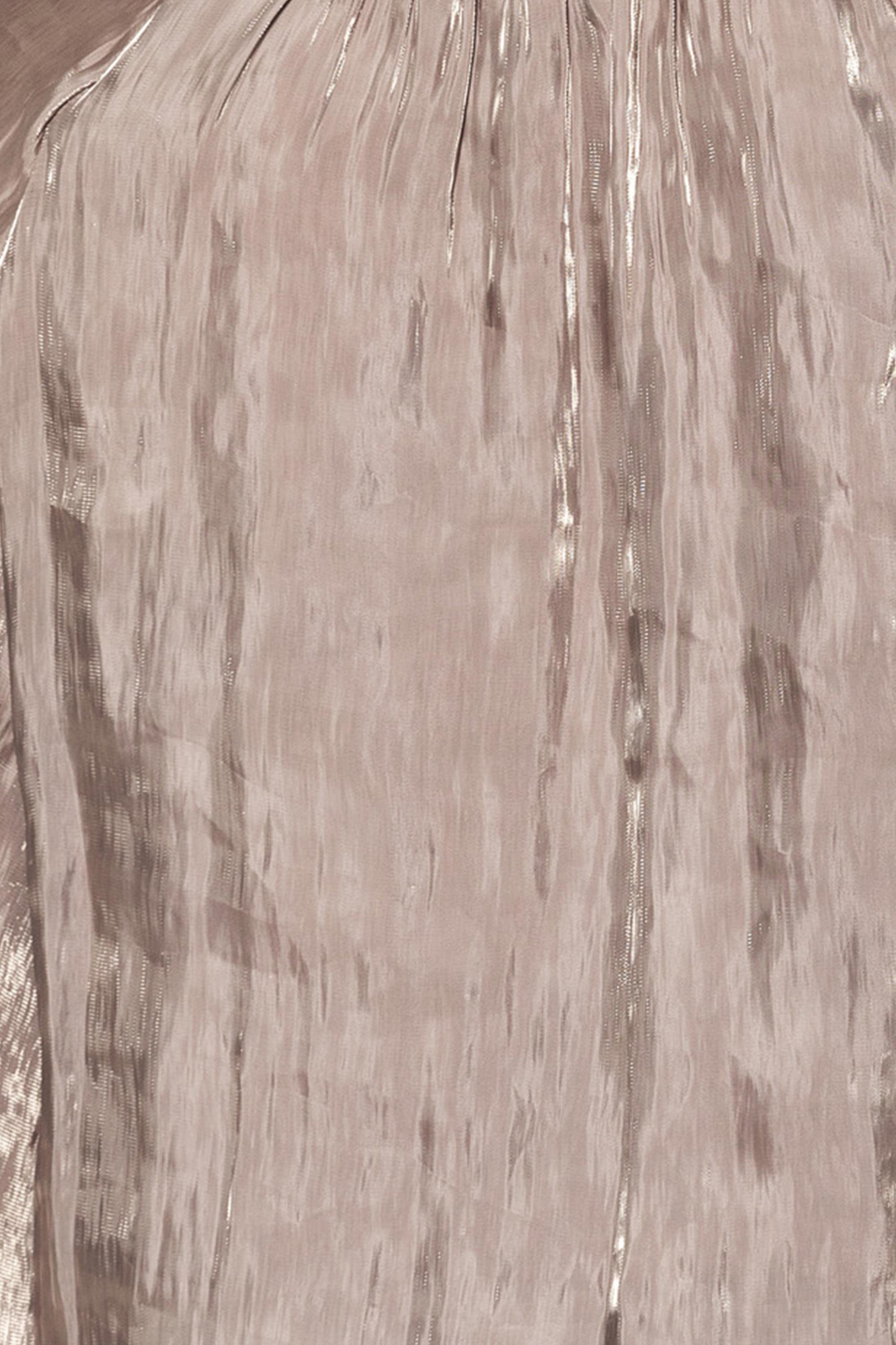 V Yaka  Uzun Kollu Balon Bluz Vizon