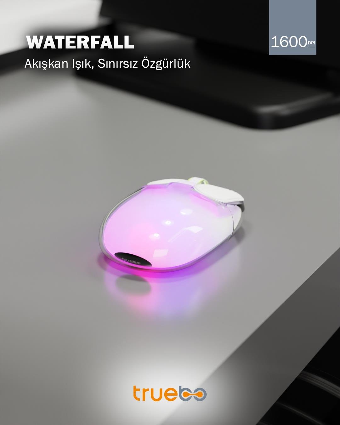  Truebo Waterfall Wireless RGB Gökkuşağı Efektli Mouse 