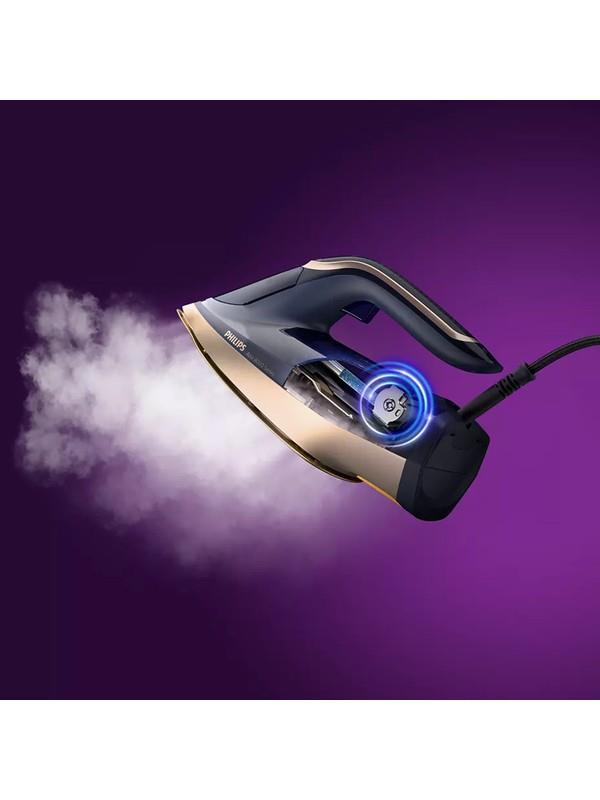 8000 Serisi Azur Buharlı Ütü, 3000 W, 260 g Turbo Şok Buhar, 85 g/dk Sürekli Buhar, Sıfır Yanık Riski, 50 ml Su Haznesi DST8050/20