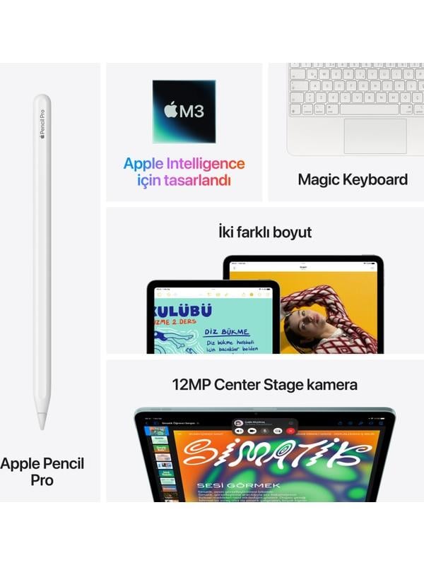 APPLE 11inç iPad Air M3 Wi-Fi 256 GB Tablet Uzay Grisi (MCA14TU/A)