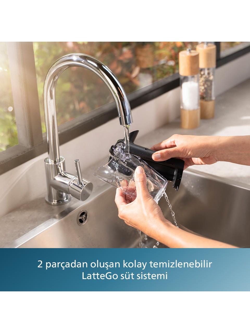 Philips 3300 Serisi LatteGo Tam Otomatik Espresso Makinesi, AquaClean Filtre, 6 İçecek Hazırlama, EP3347/90
