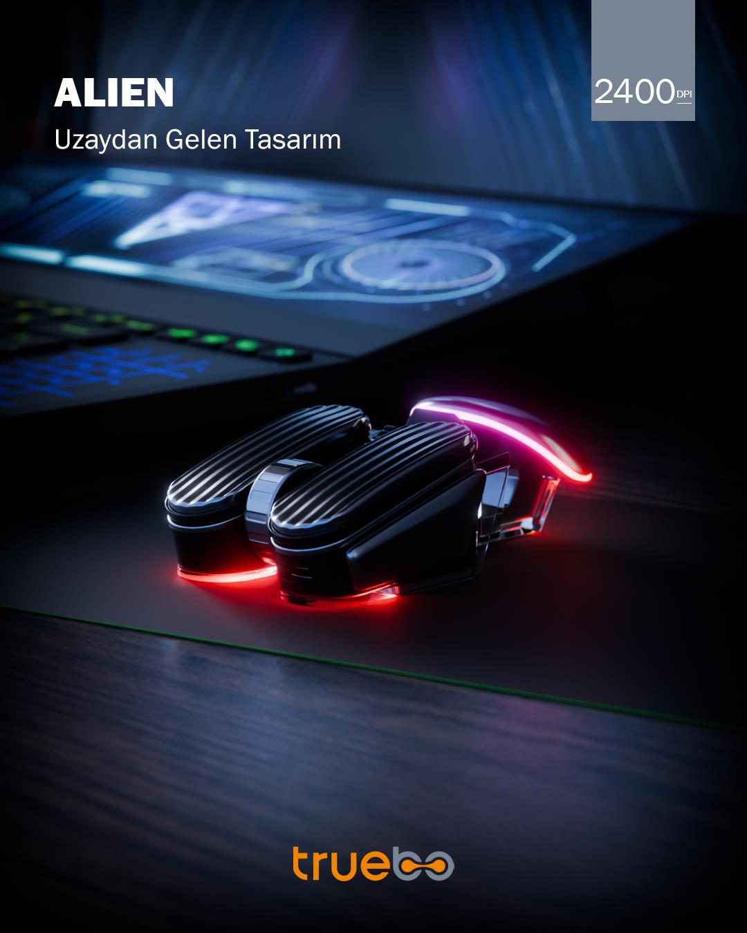 Truebo Alien RGB Ofis Performans/Oyuncu Mouse