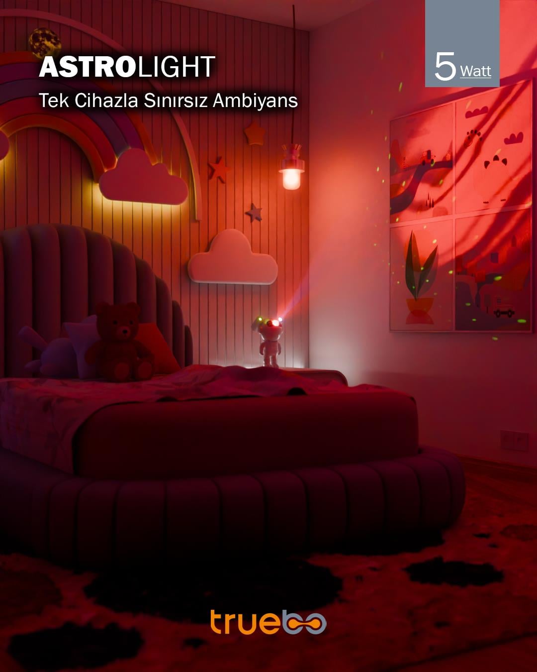 Truebo AstroLight Bluetooth Hoparlör Gece Lambası