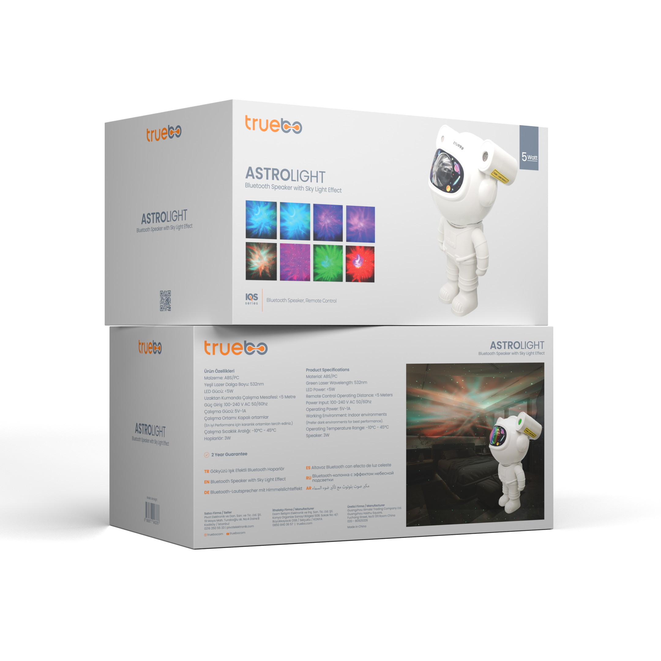 Truebo AstroLight Bluetooth Hoparlör Gece Lambası