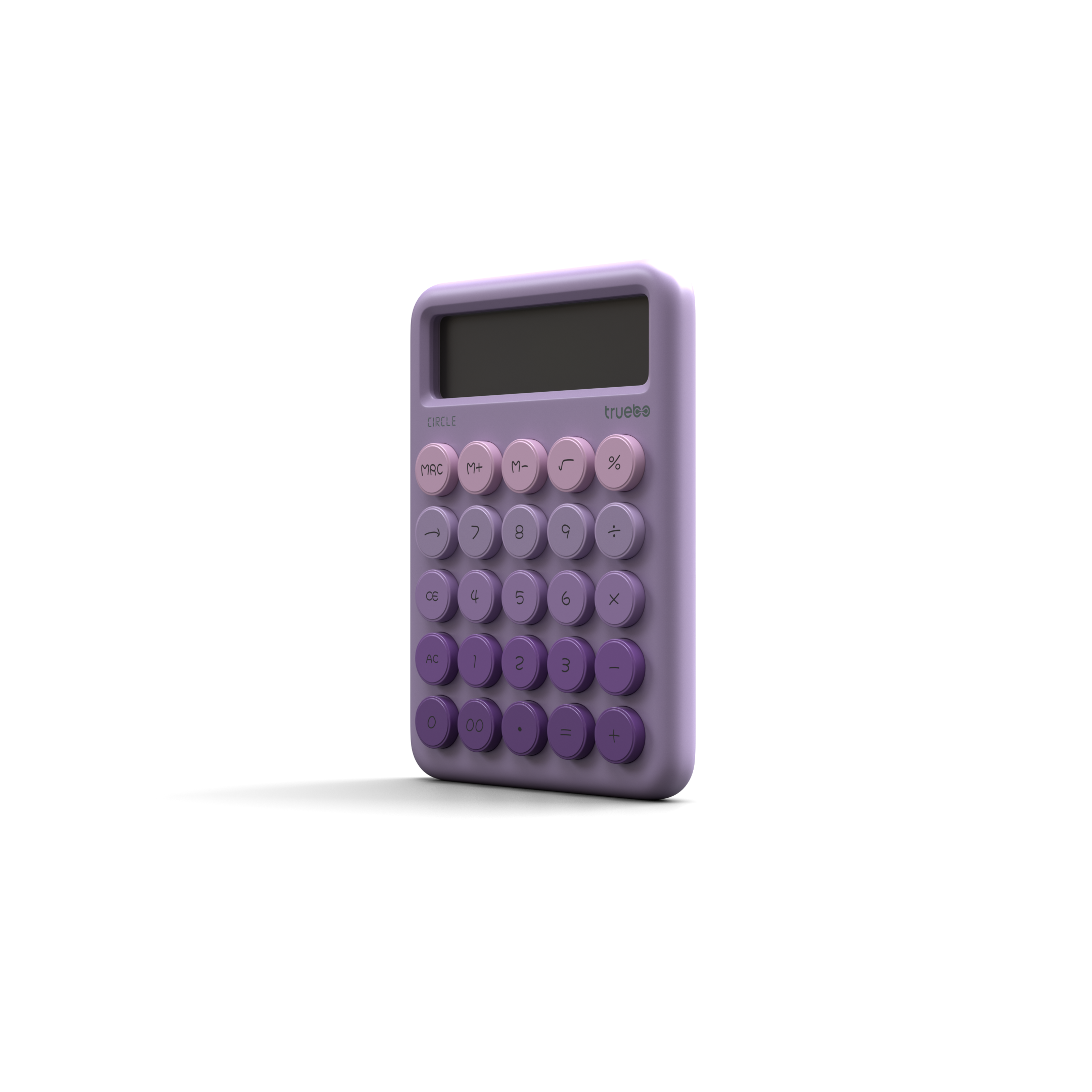 Truebo Circle Mor Renkli Hesap Makinesi