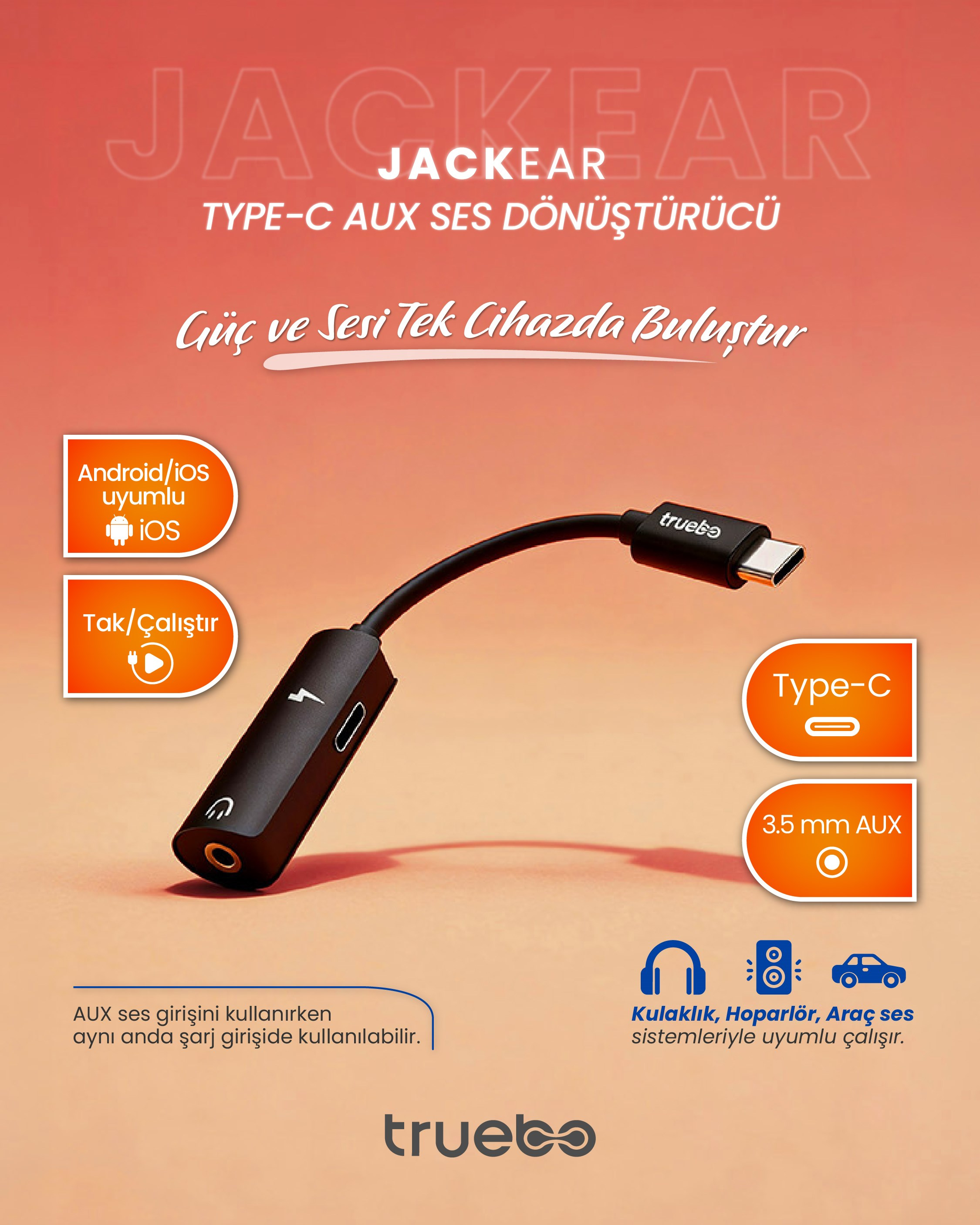 Truebo JackEar Type-C Audio Converter