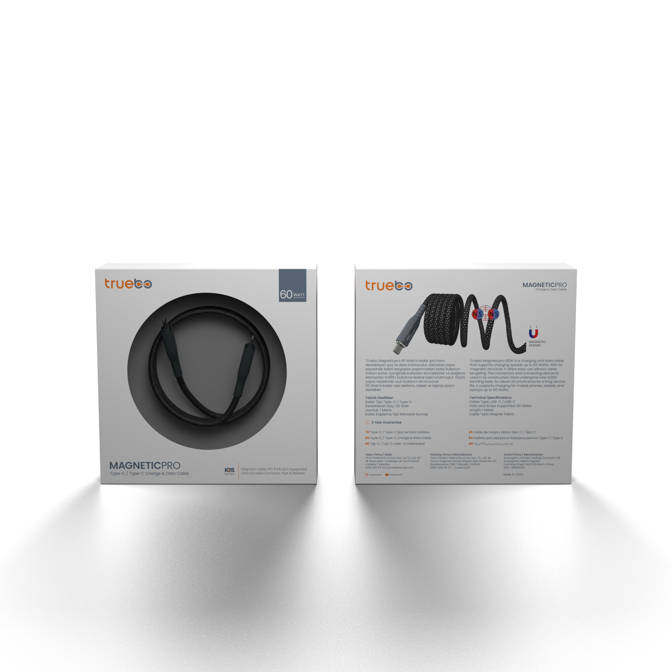 Truebo MagneticEasy Dayanıklı Şarj ve Veri Kablosu