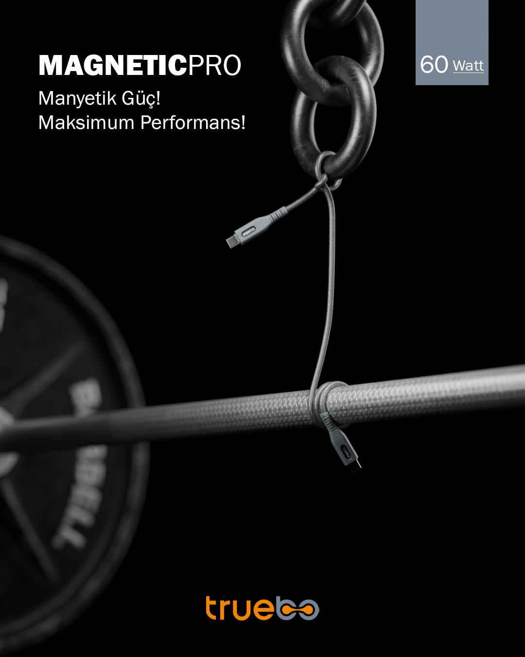 Truebo MagneticPro Dayanıklı Şarj ve Veri Kablosu