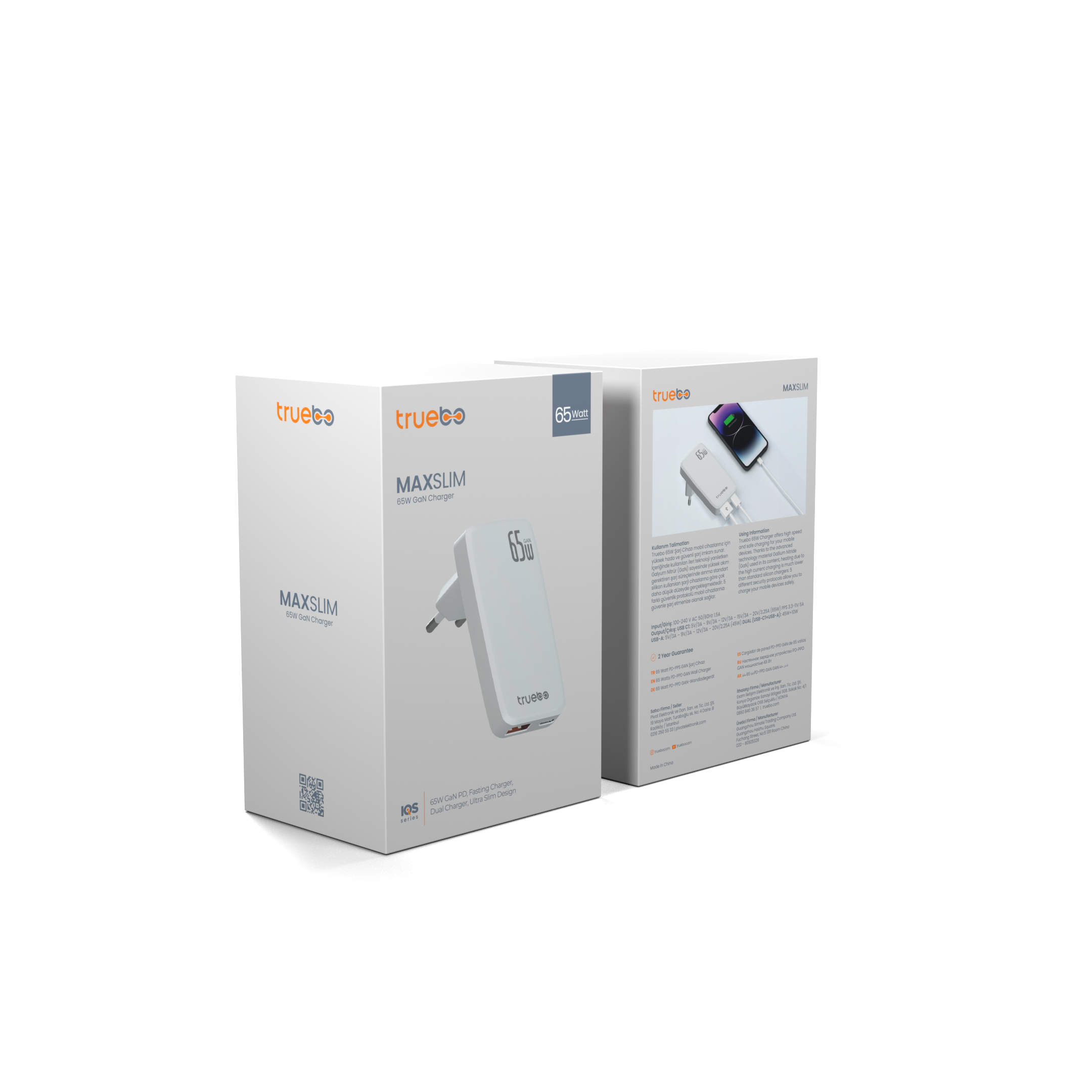 Truebo MaxSlim 65W GaN Şarj Aleti