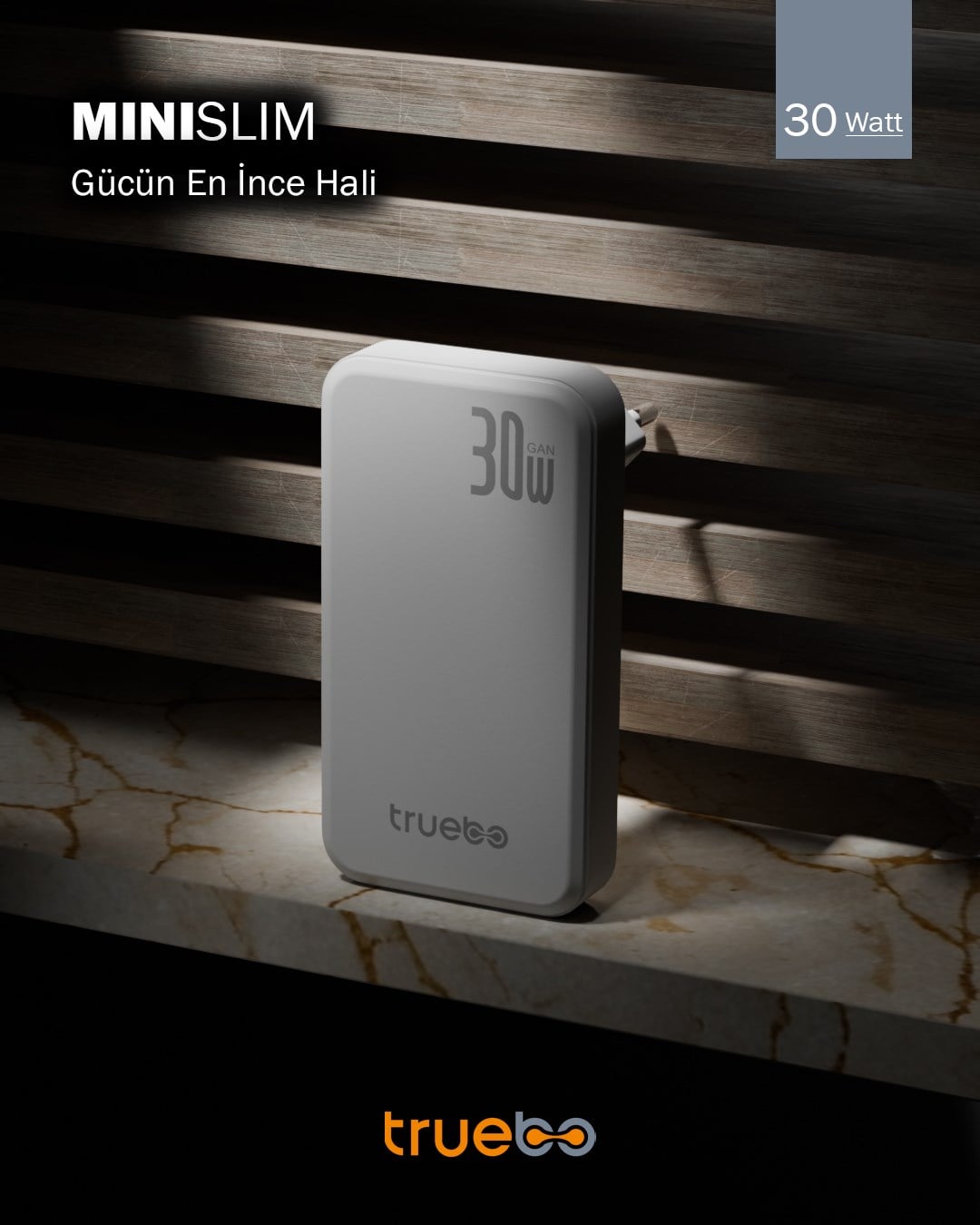 Truebo MiniSlim 30W Hızlı Şarj Adaptörü