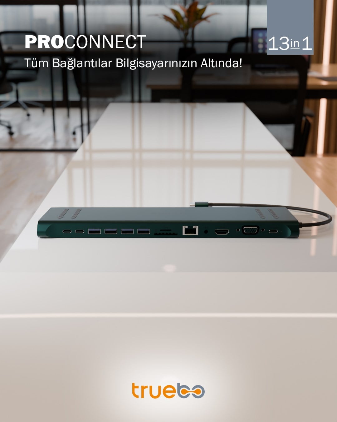 Truebo ProConnect 13in1 Type-C Stand Hub Çoklayıcı