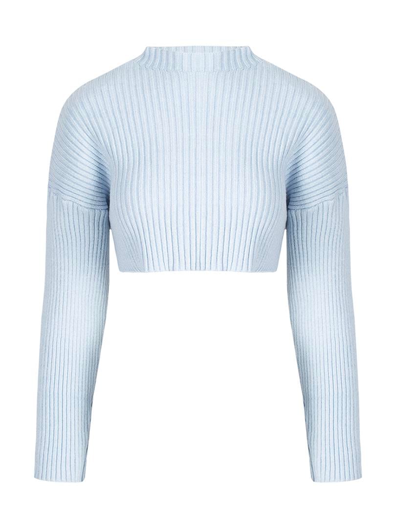 23FW113009 TRİKO CROP KAZAK