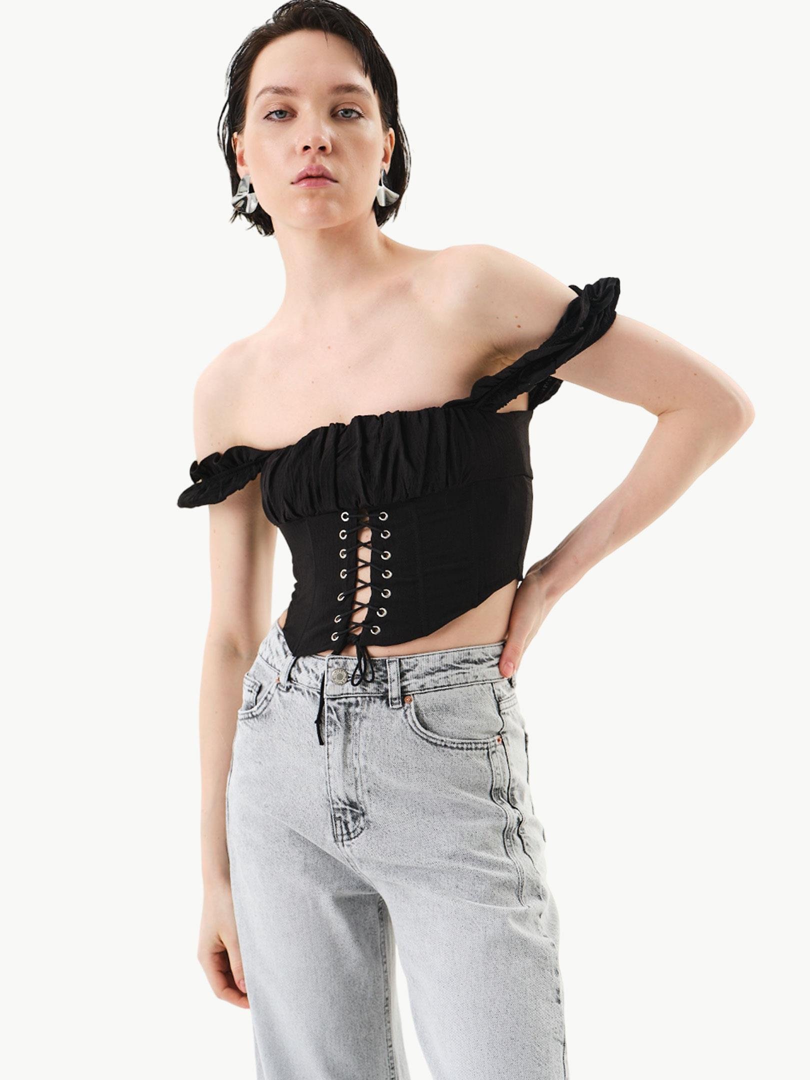 2498-FS4 YÜKSEL BEL WIDE LEG DENİM PANTOLON Kategorisiz Modelleri