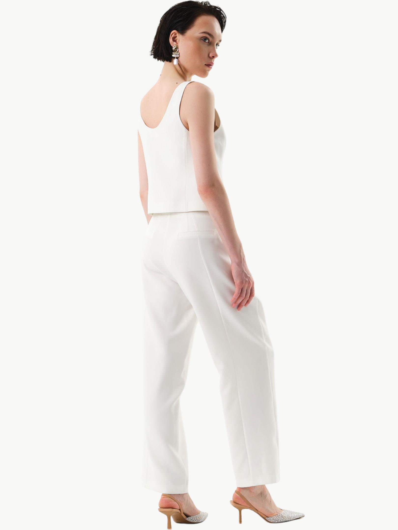 24SS103021 87 pantolon ekru ve siyah- numune Kategorisiz Modelleri