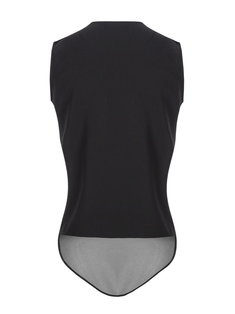 Anvelop Kesim Alttan Çıtçıtlı Siyah Bluz - Siyah