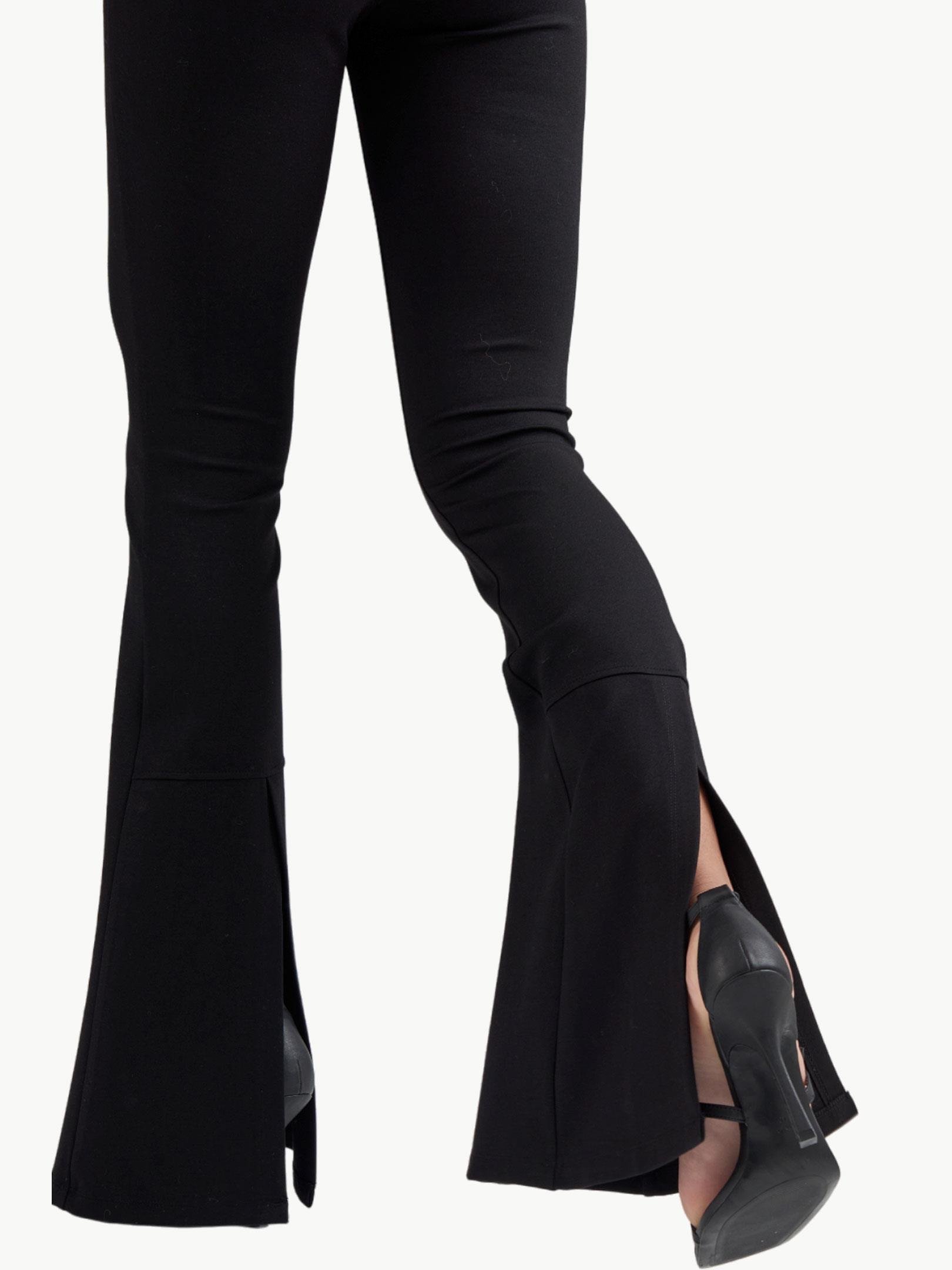 Arkası Yırtmaç Detaylı Pantolon - Siyah Pantolon Modelleri