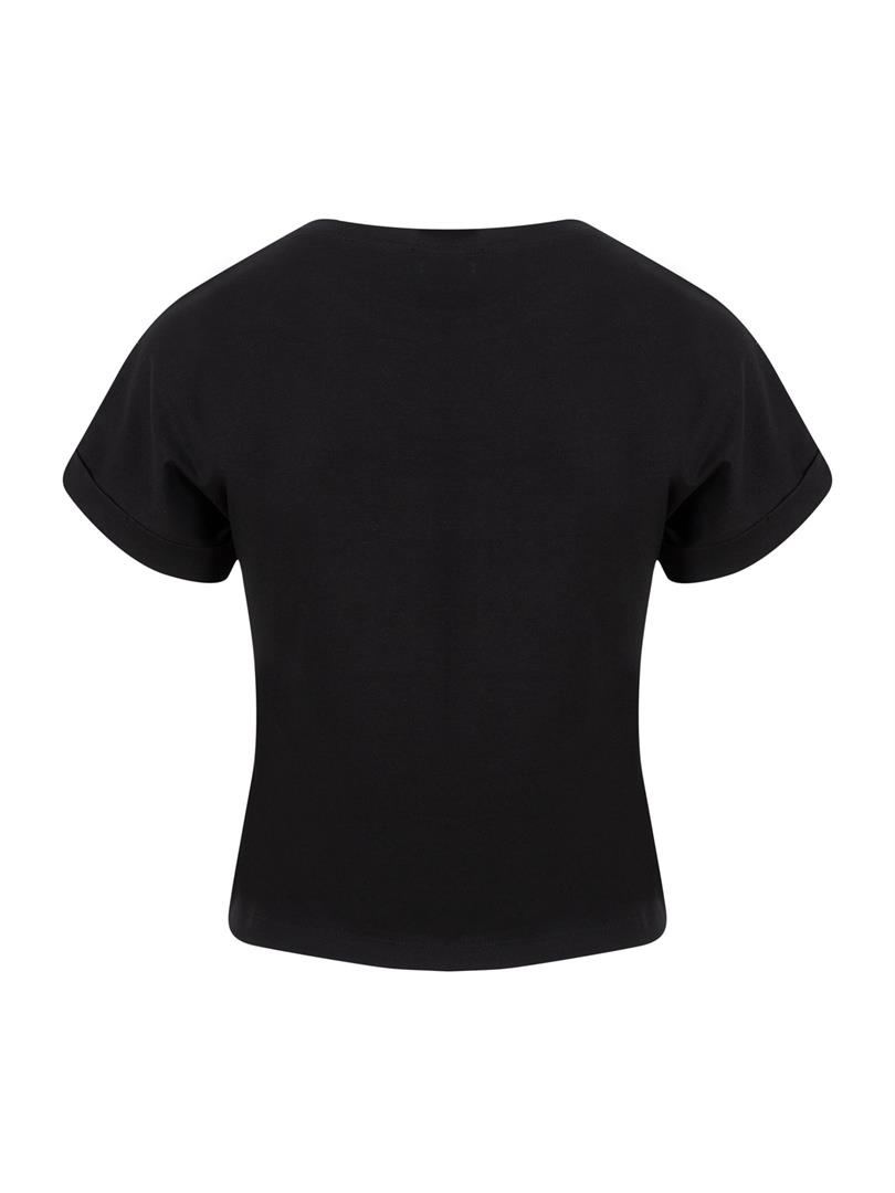 ATTACUS Bisiklet Yaka Basic Tişört - Siyah