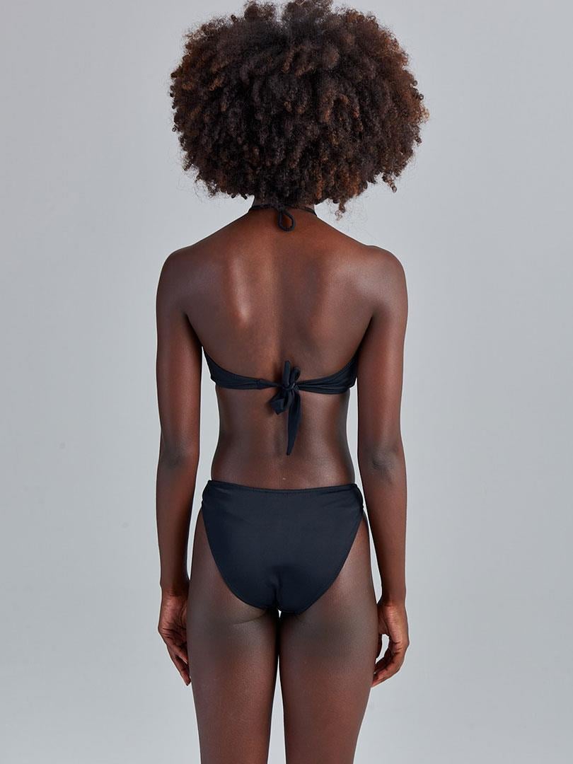 Bağlamalı Straplez Bikini - Siyah