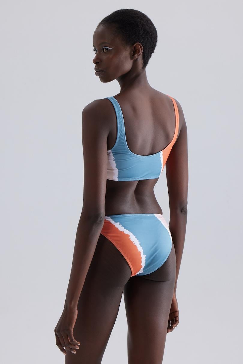 Batik Rengi Yüzücü Bikini Takımı - Mavi