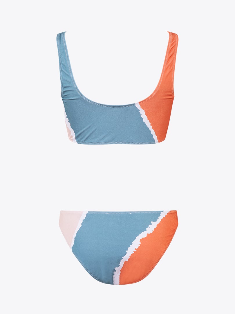 Batik Rengi Yüzücü Bikini Takımı - Mavi
