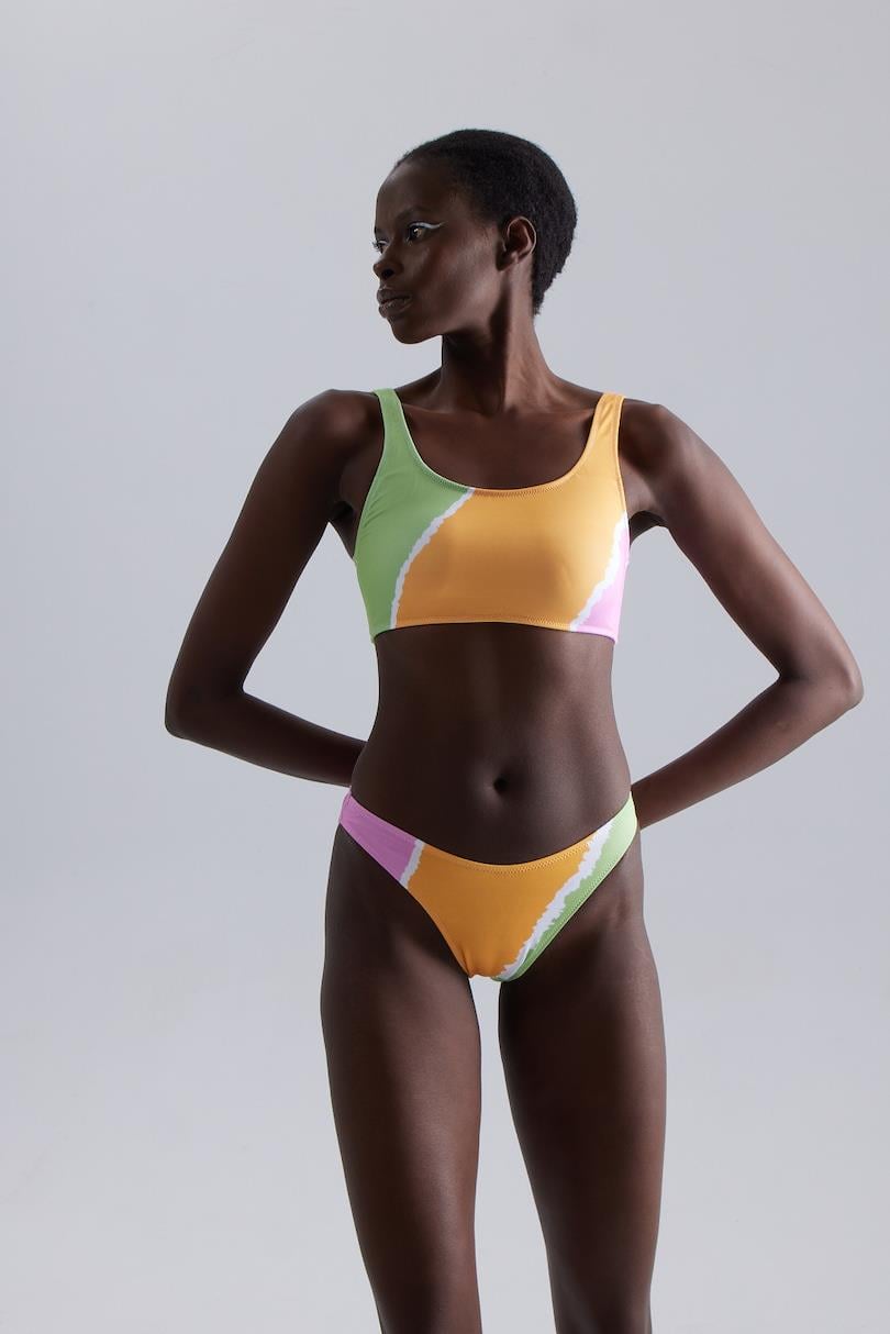 Batik Rengi Yüzücü Bikini Takımı - Sarı