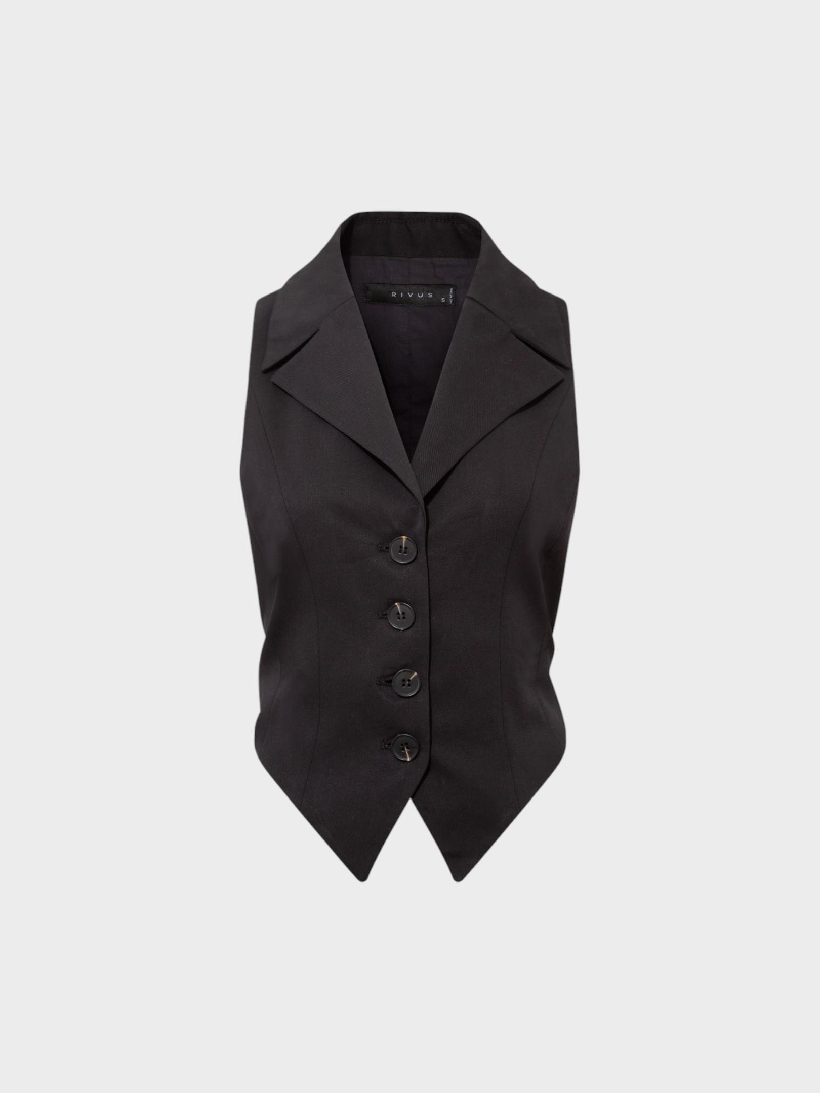 Bel Dekolteki Arkadan Bağlama Detaylı Yelek Yelek Modelleri