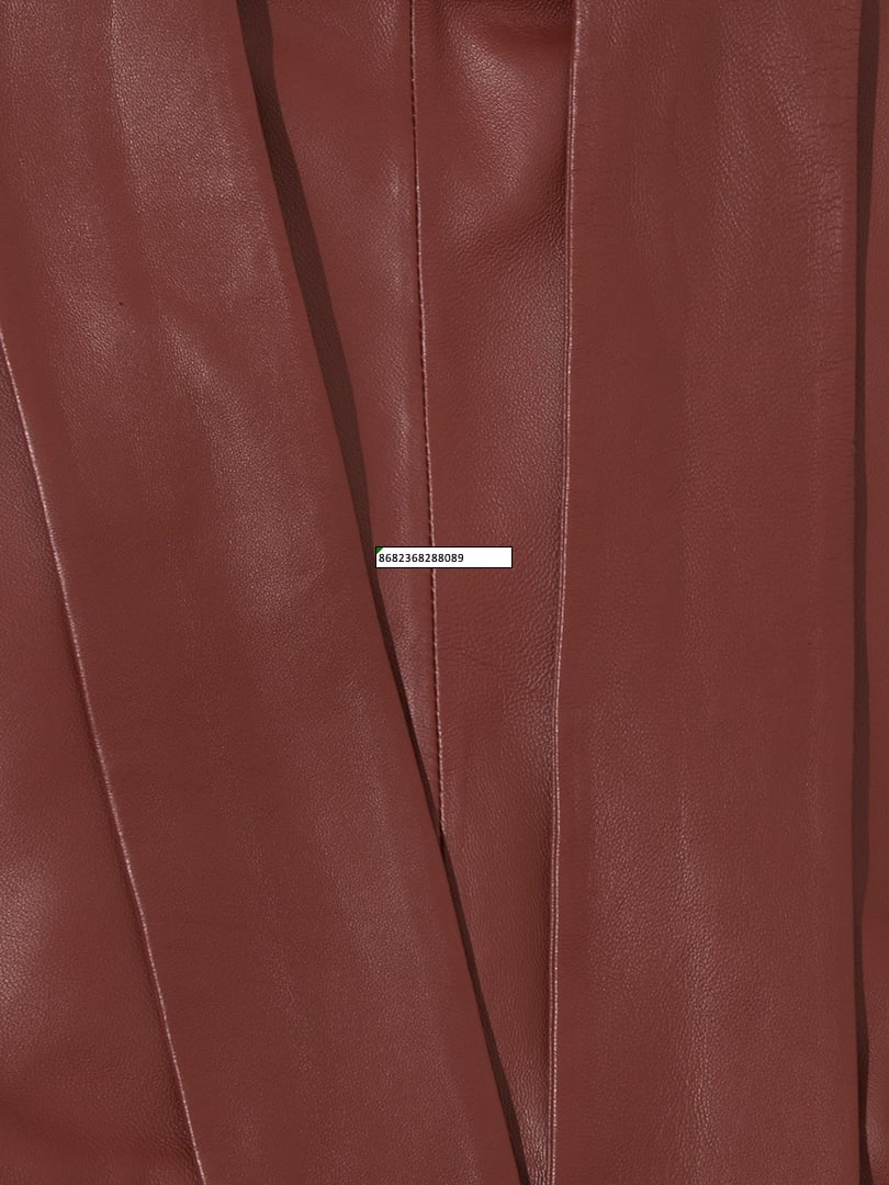 Bel Detaylı Deri Etek - Bordo
