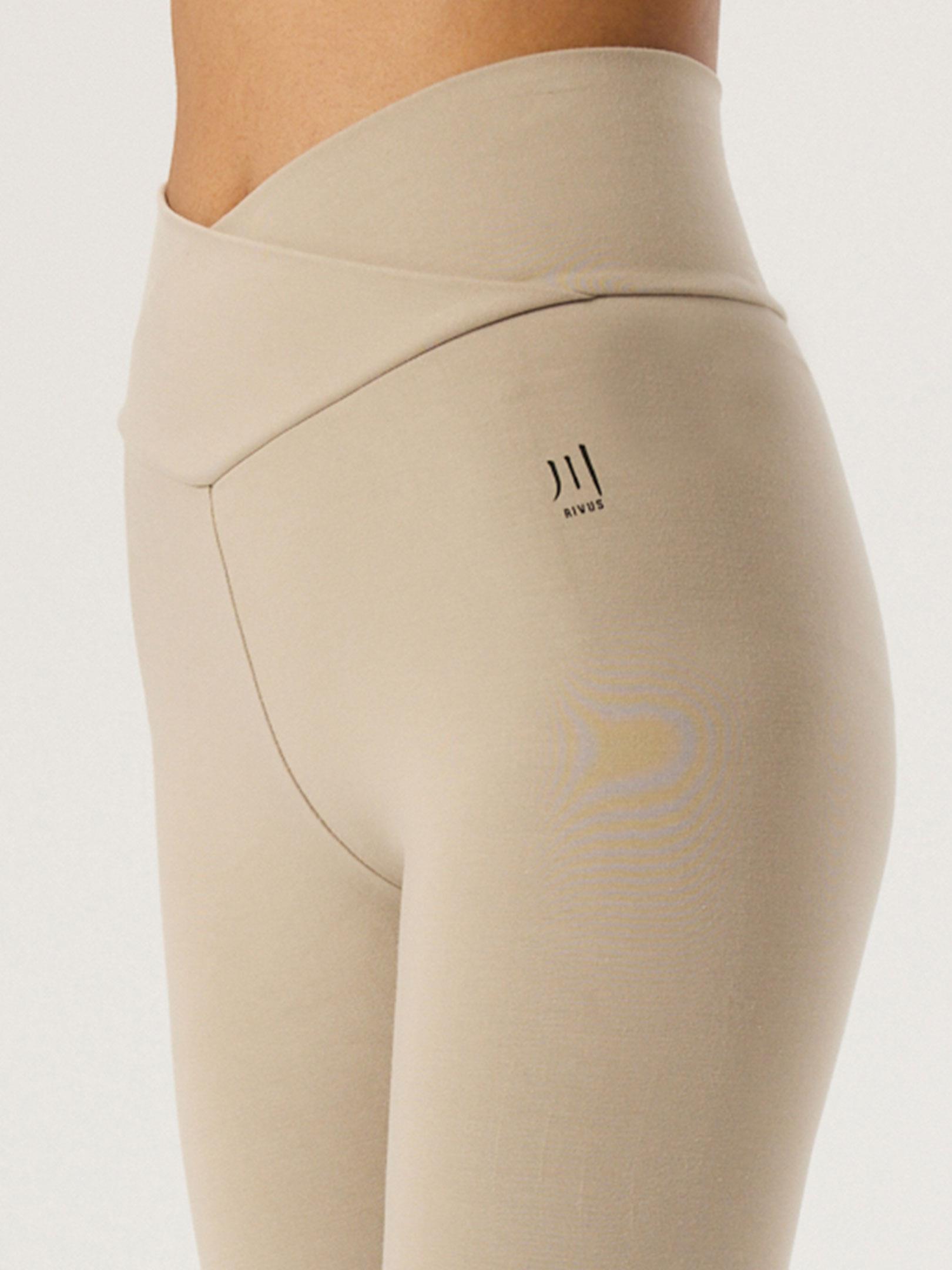 Bel Detaylı Spor Tayt - Bej Tayt Modelleri