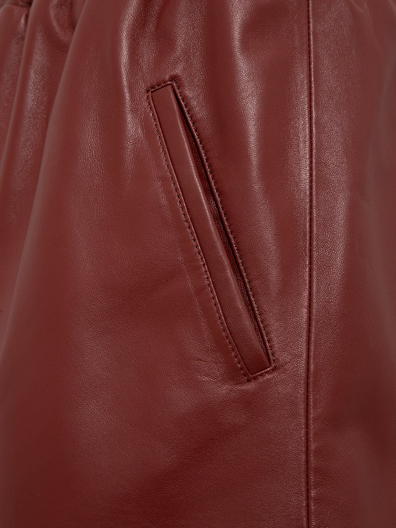 Beli Lastikli Şort - Bordo